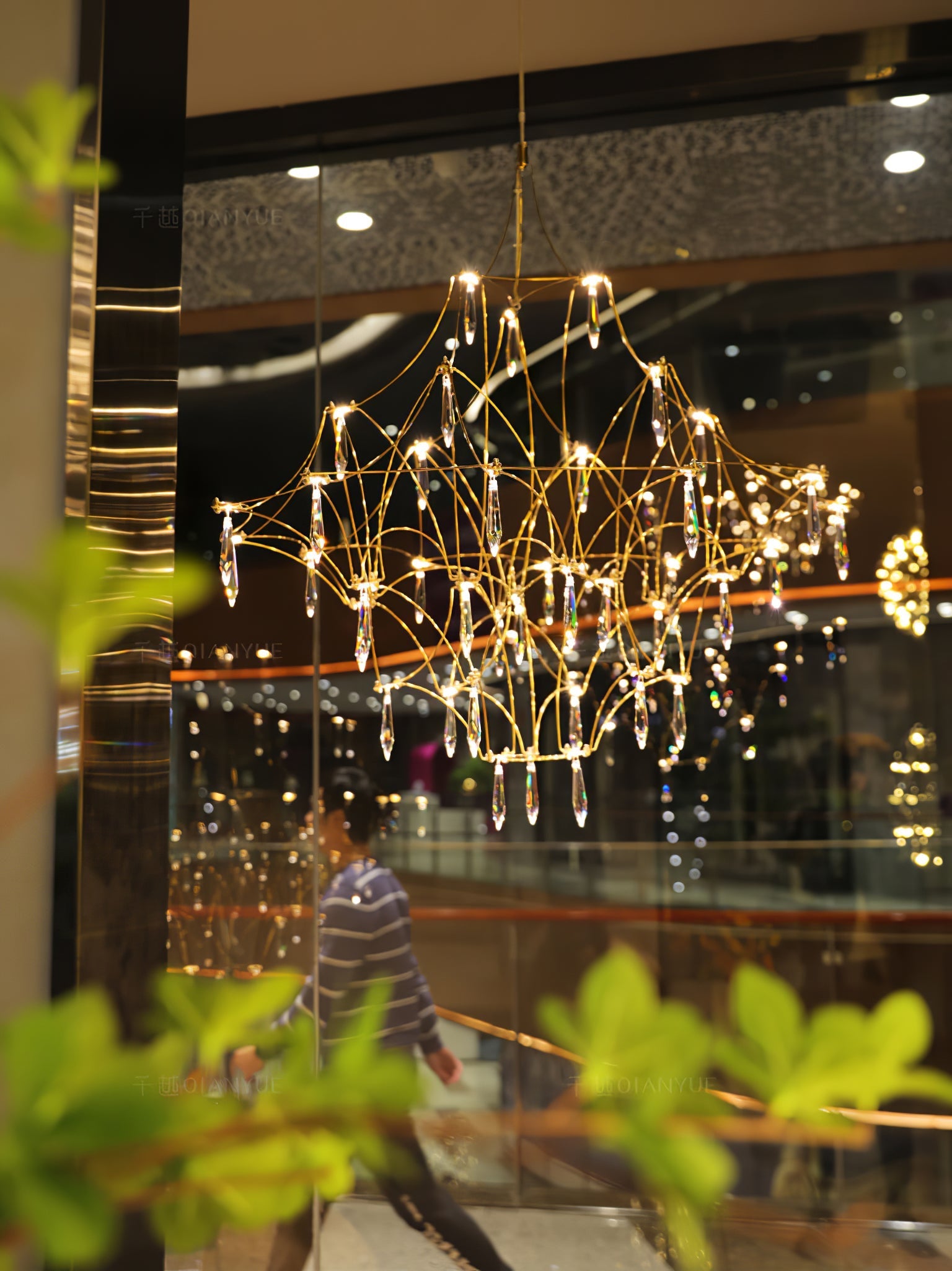 Allaeira Postmodern Luxury Crystal Chandelier - Lamp Copper