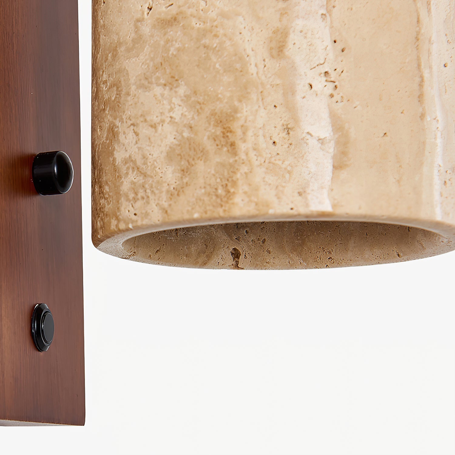 Cevenia Art Classic Natural Travertine Wall Lamp - Lamp Copper