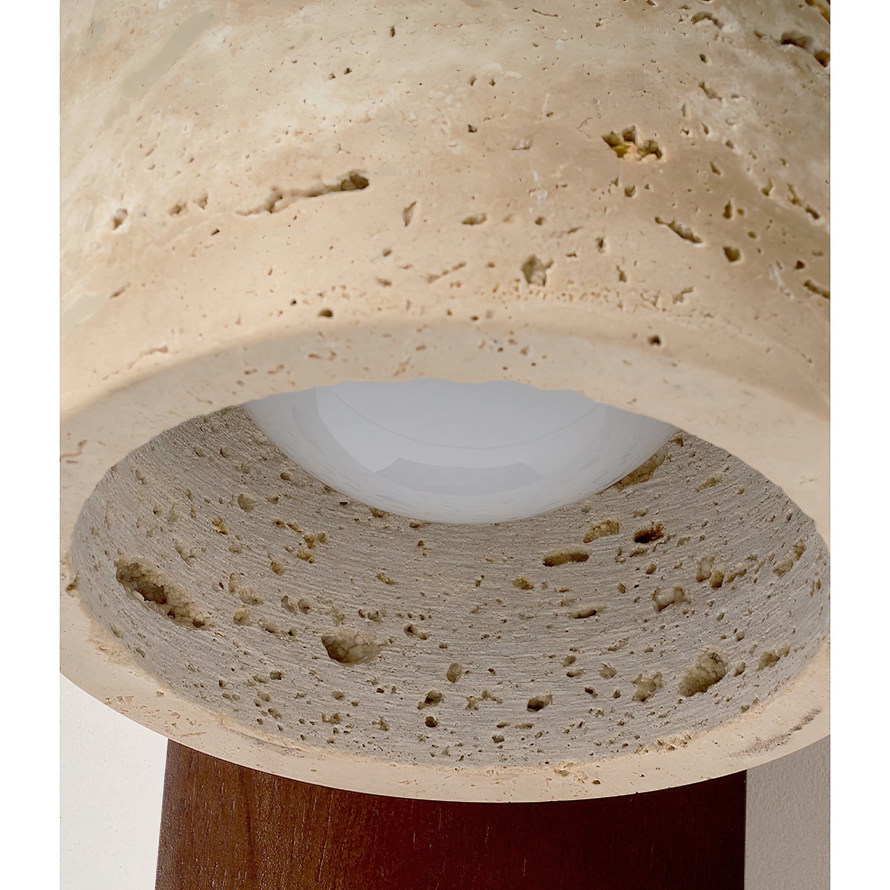 Cevenia Art Classic Natural Travertine Wall Lamp - Lamp Copper