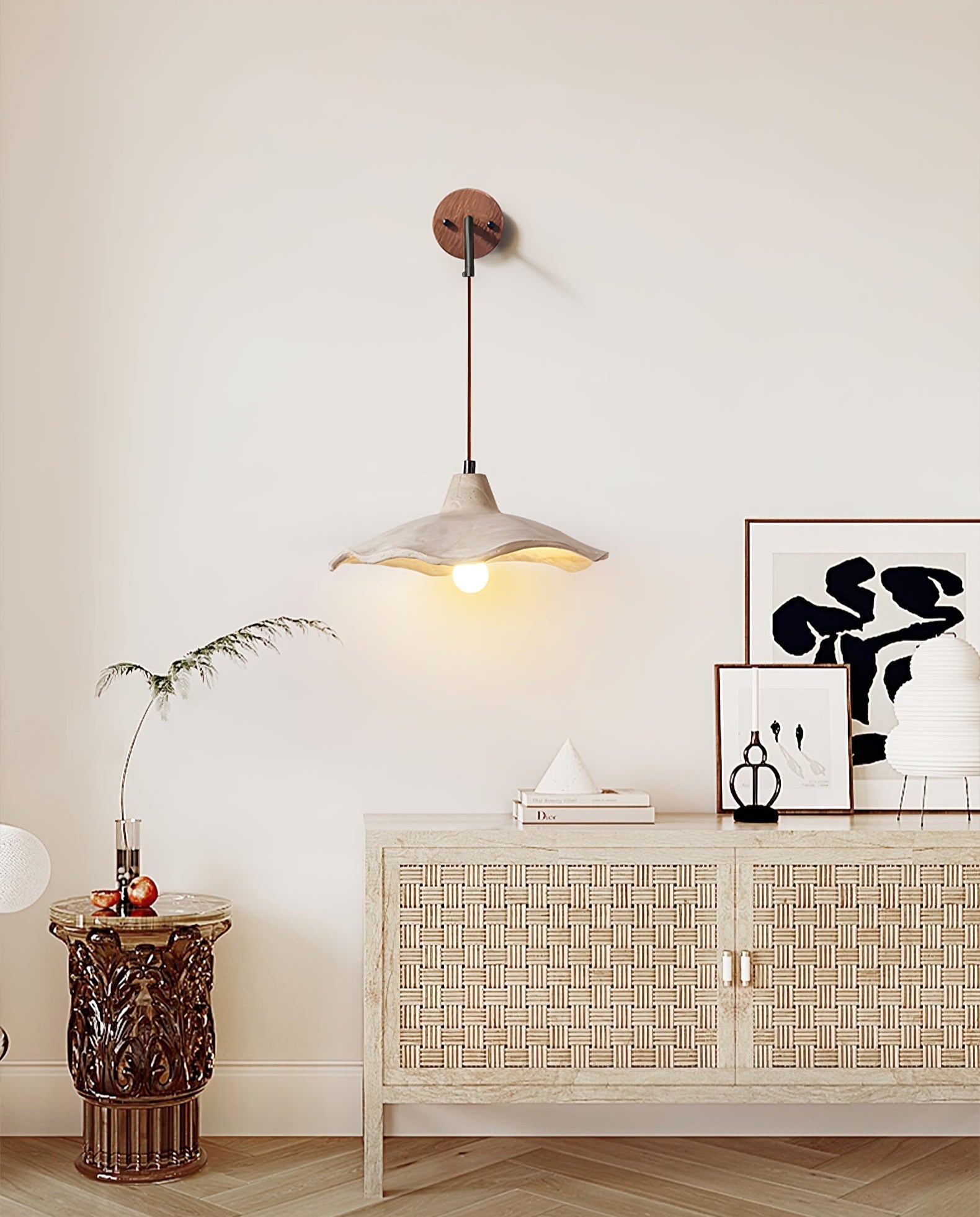 Mirella Applique Murale Élégante en Bois Moderne