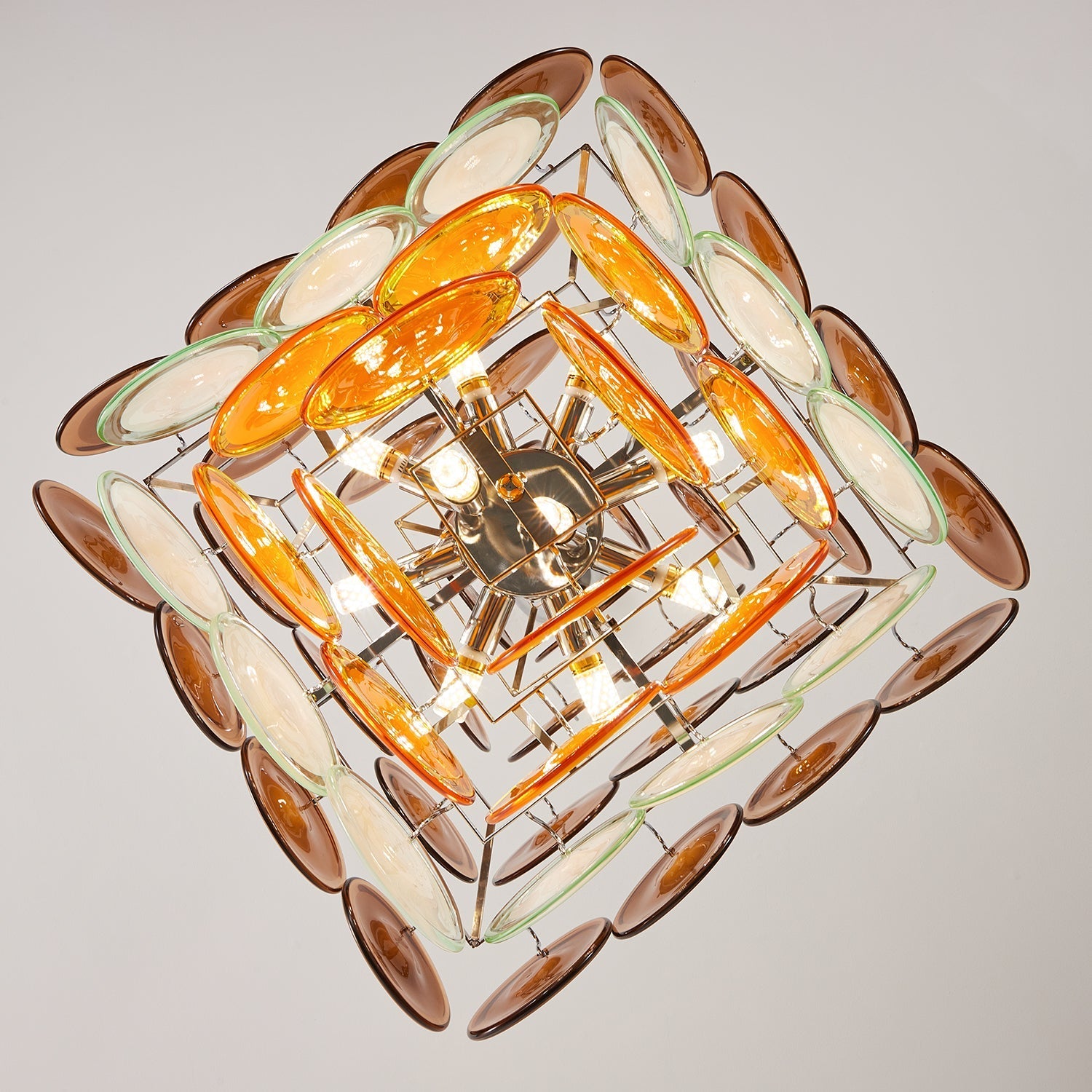 Miretta Chandelier Tiered Glass Discs - Letslighting