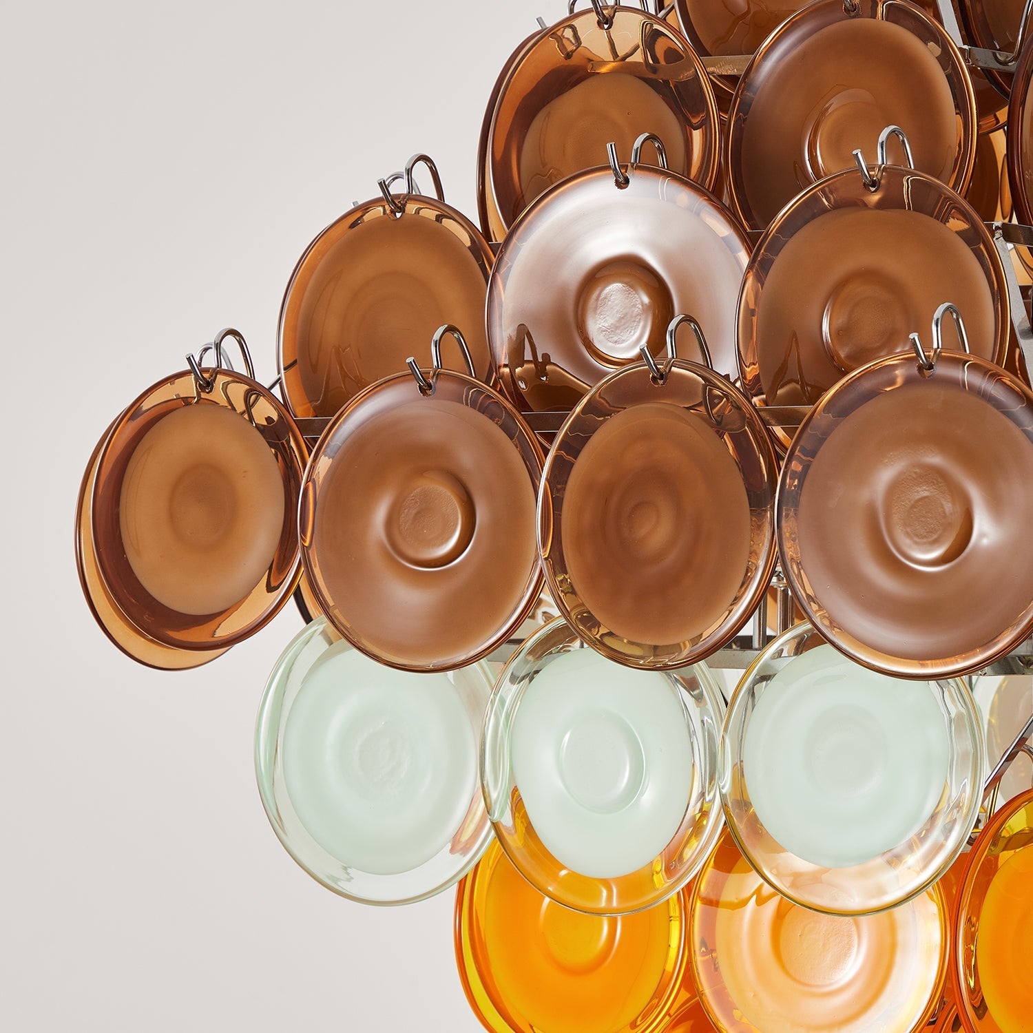 Miretta Chandelier Tiered Glass Discs - Letslighting