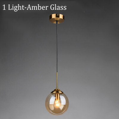 Valentina Luminaires Suspension Verre Transparent Ambre
