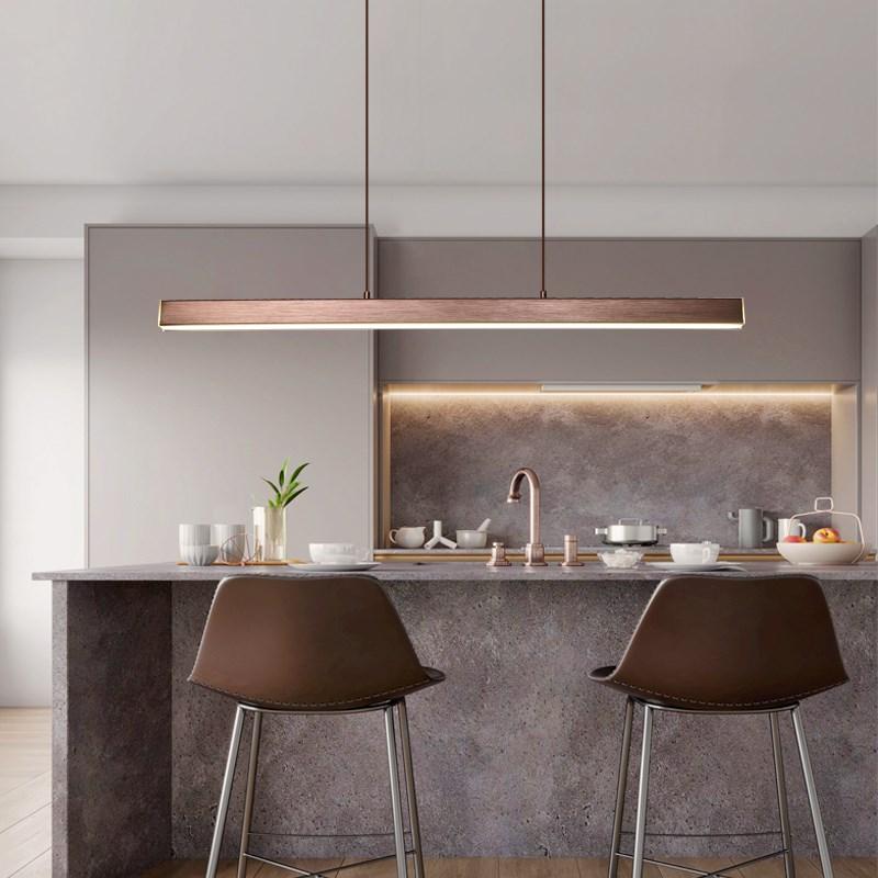 Arisha Suspension Linéaire Moderne  Noir/Marron Salon