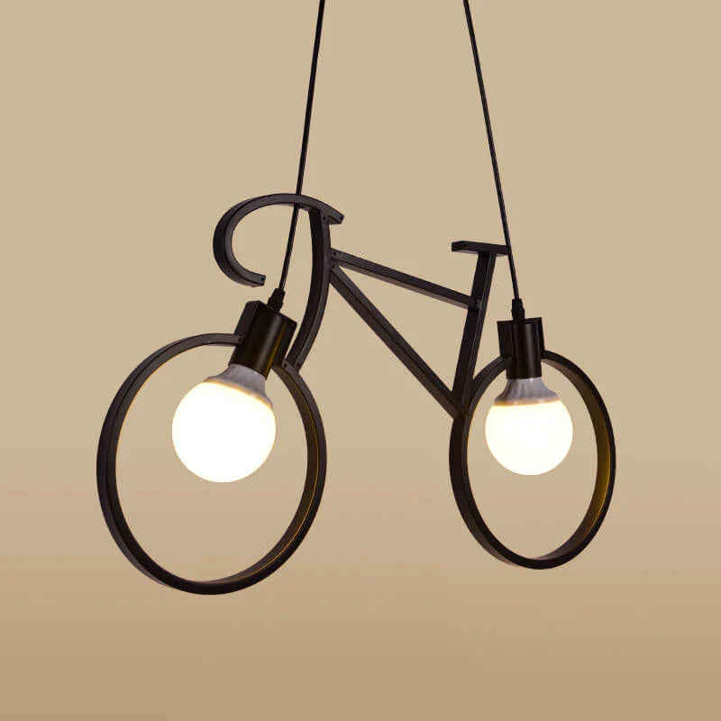 Mira Moderne Créatif Forme De Bicyclette LED Suspension Métal Salon