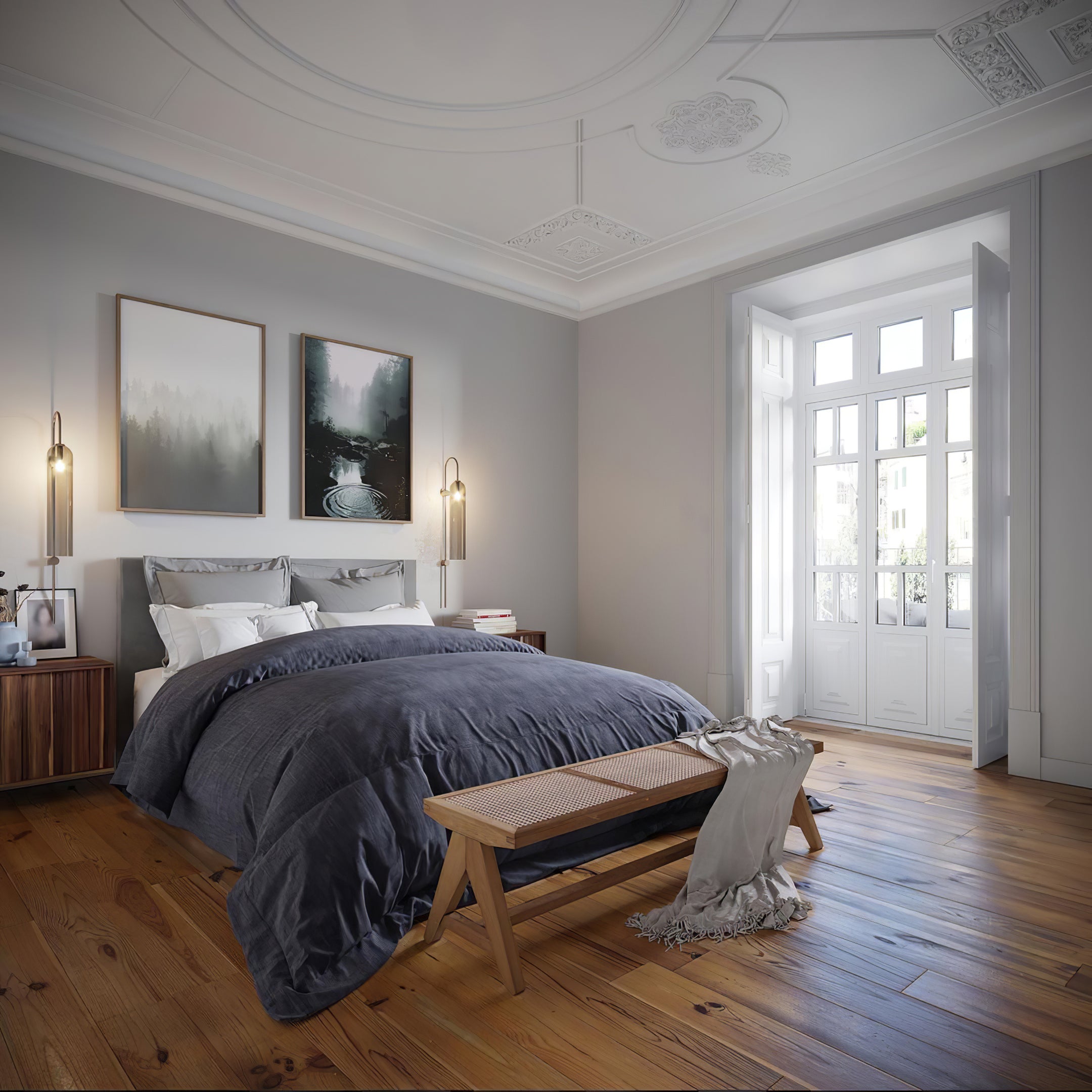 Anoriel Modern Minimalist Metal Glass Wall Lamp - Lamp Copper