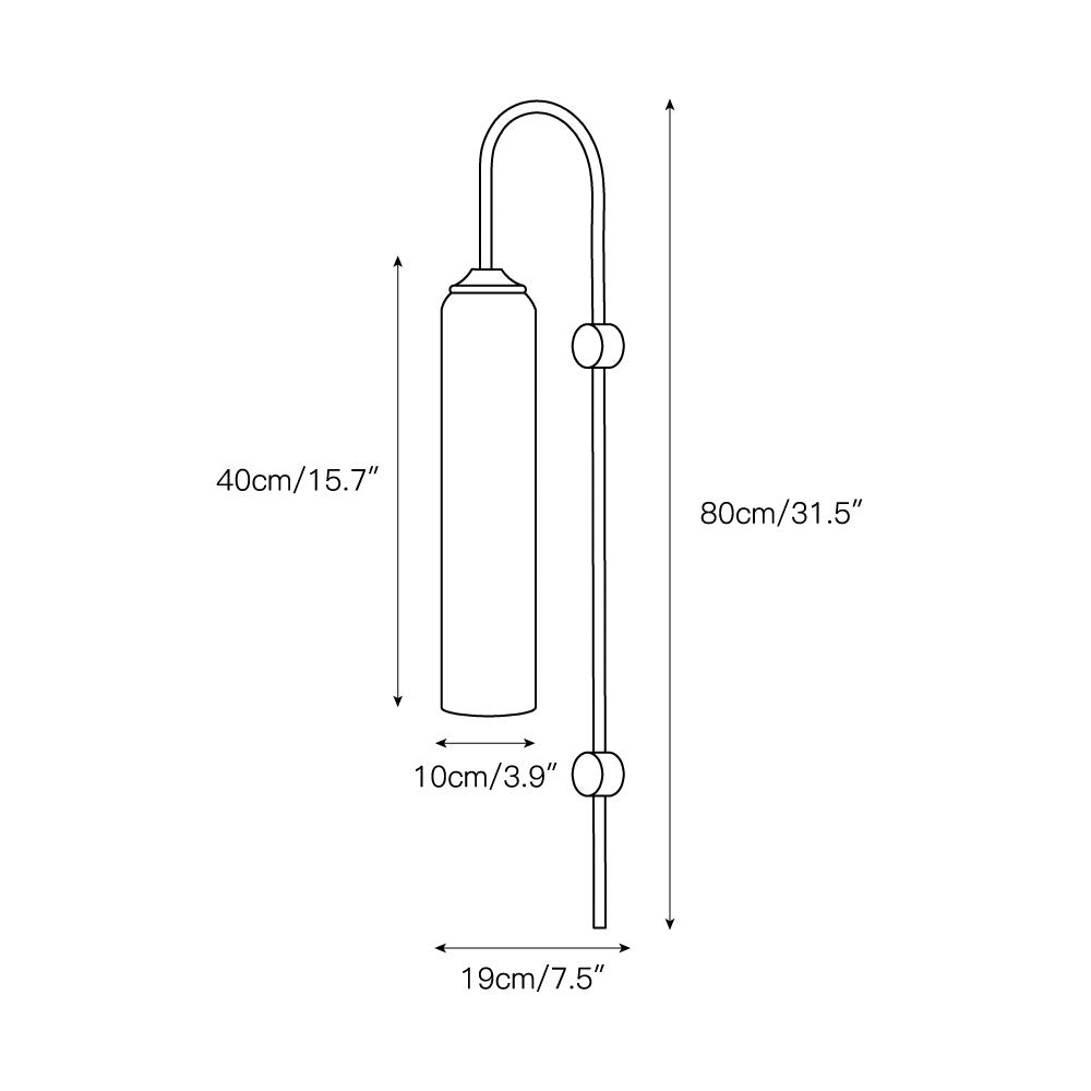 Anoriel Modern Minimalist Metal Glass Wall Lamp - Lamp Copper