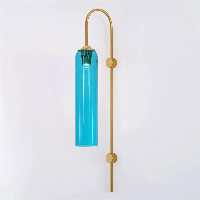 Anoriel Modern Minimalist Metal Glass Wall Lamp - Lamp Copper