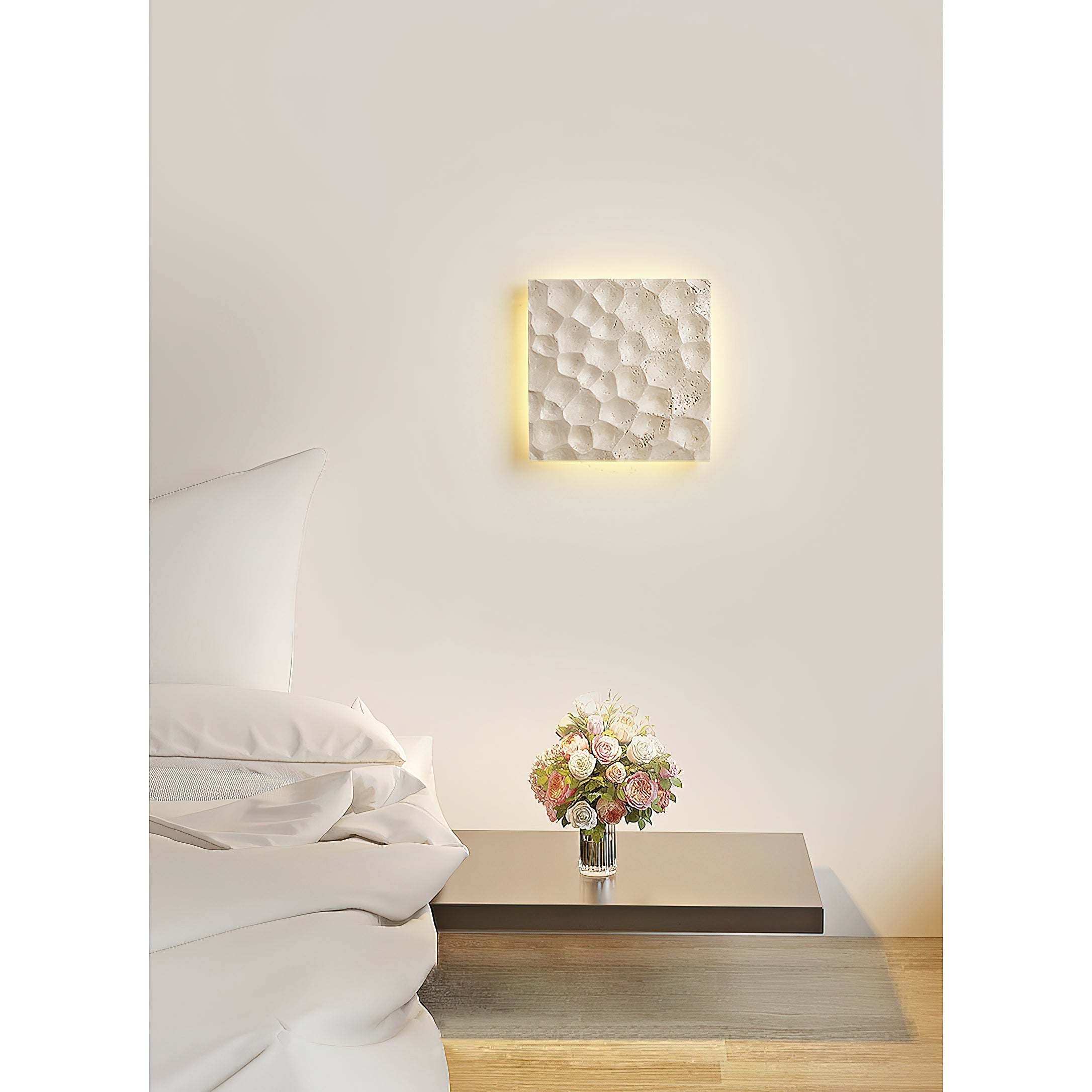Vedoreth Individual Creativity Panel Travertine Sconce Wall Lamp - Lamp Copper