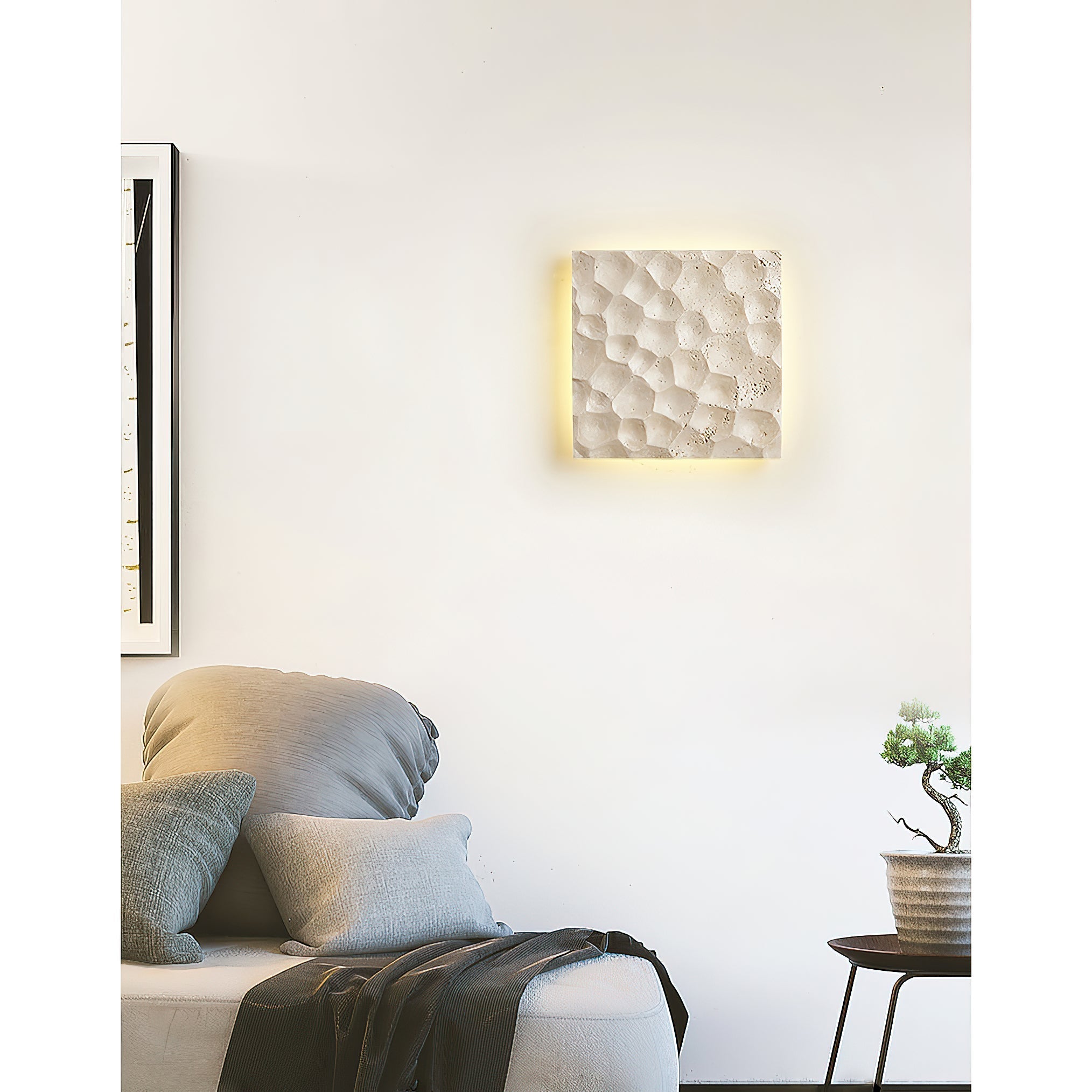 Vedoreth Individual Creativity Panel Travertine Sconce Wall Lamp - Lamp Copper