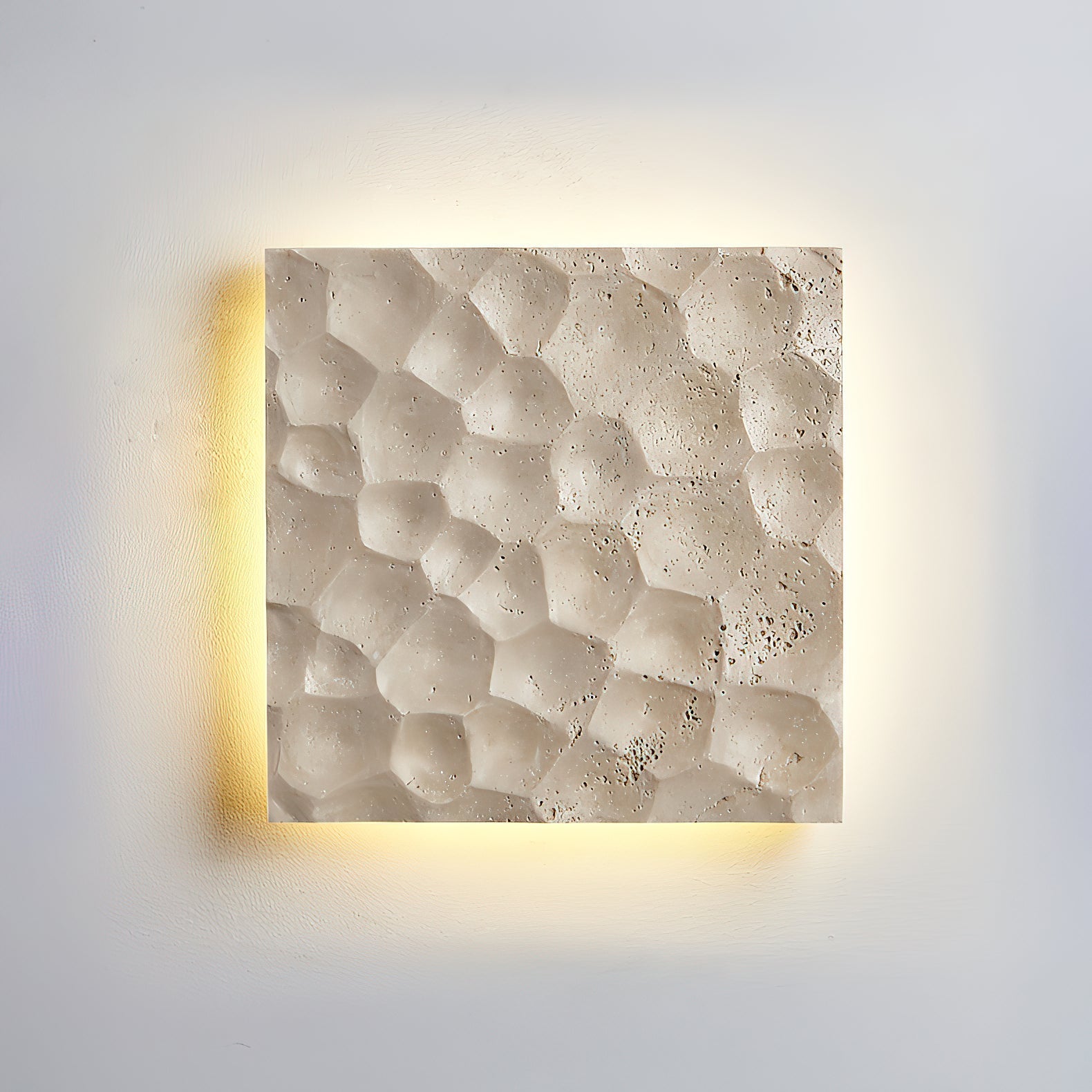 Vedoreth Individual Creativity Panel Travertine Sconce Wall Lamp - Lamp Copper