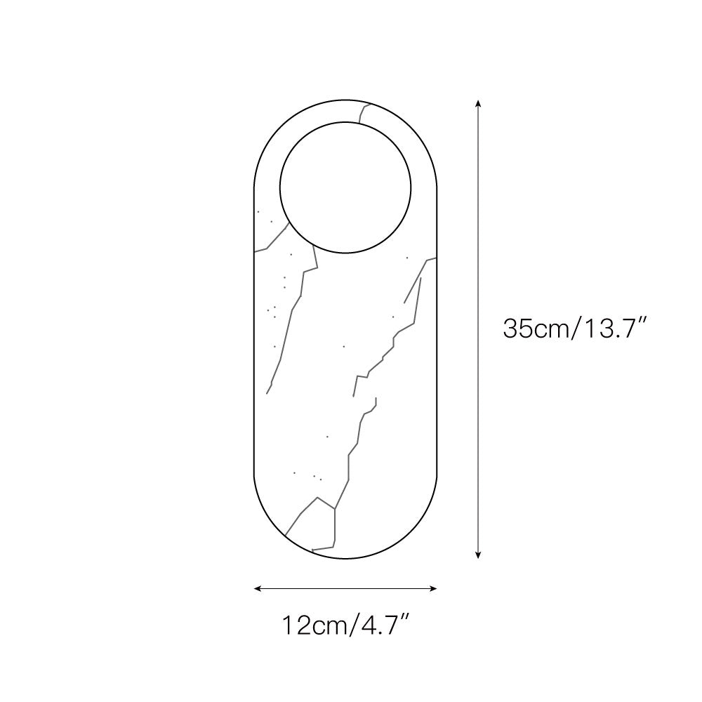 Covelyra Modern Minimalist Marble Glass Wall Lamp - Lamp Copper