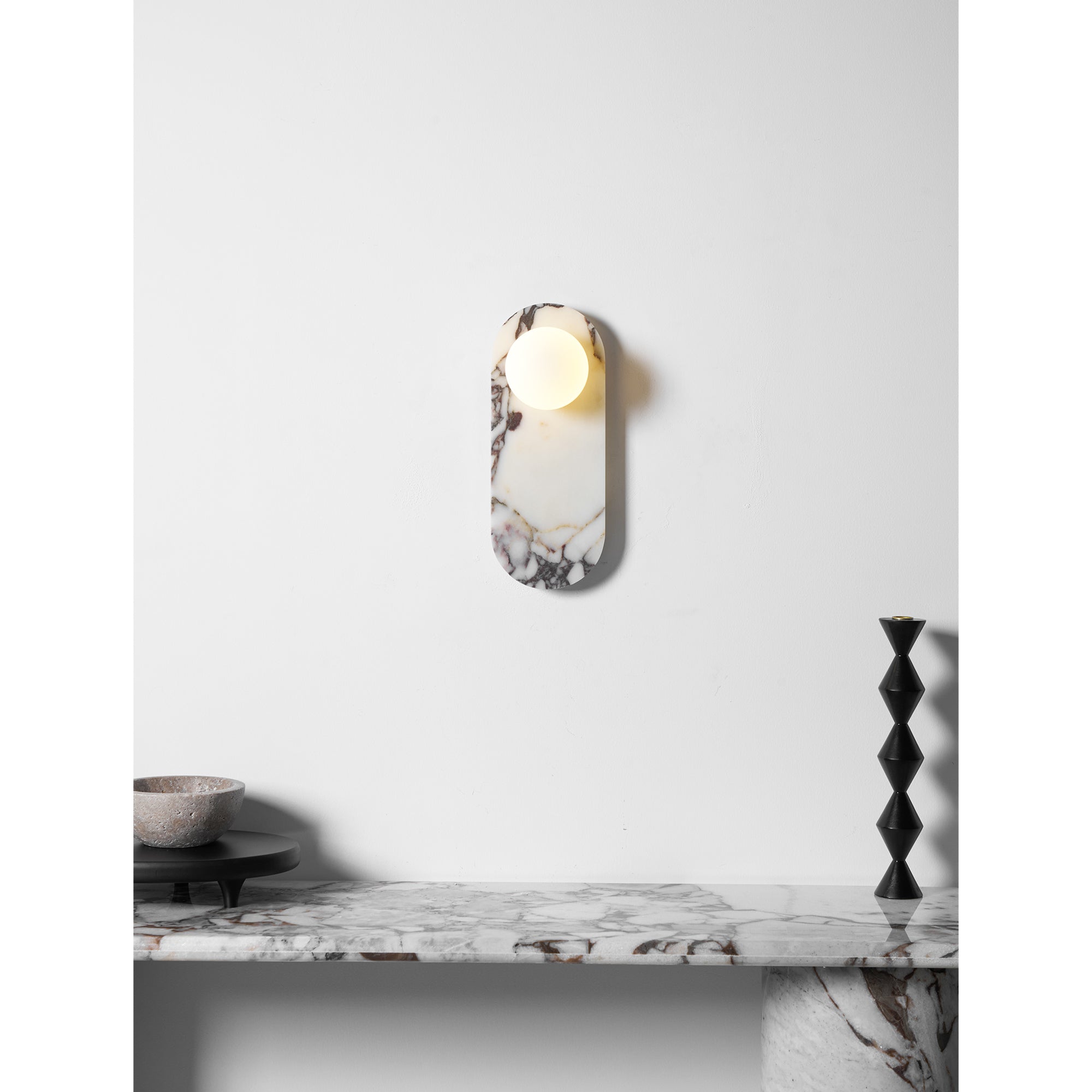 Covelyra Modern Minimalist Marble Glass Wall Lamp - Lamp Copper
