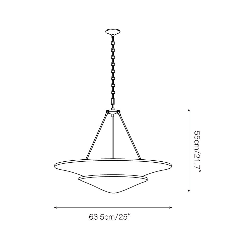 Avinisra Modern Minimalist Brass Metal Chandelier - Lamp Copper