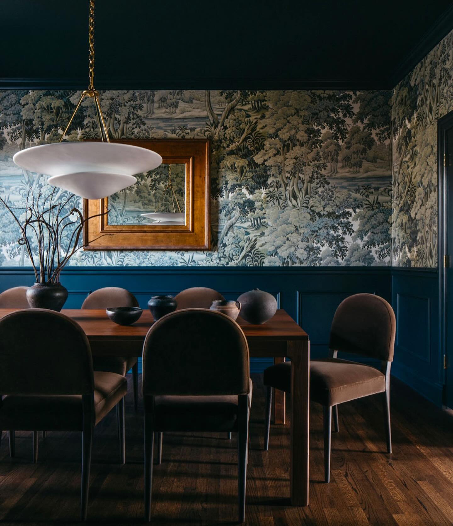 Avinisra Modern Minimalist Brass Metal Chandelier - Lamp Copper