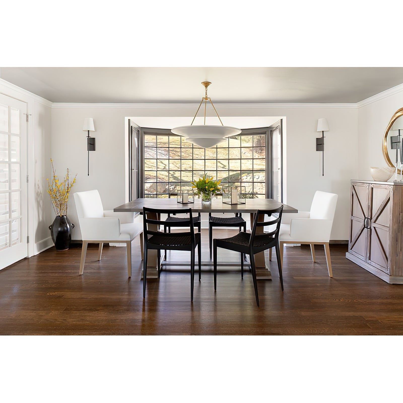 Avinisra Modern Minimalist Brass Metal Chandelier - Lamp Copper