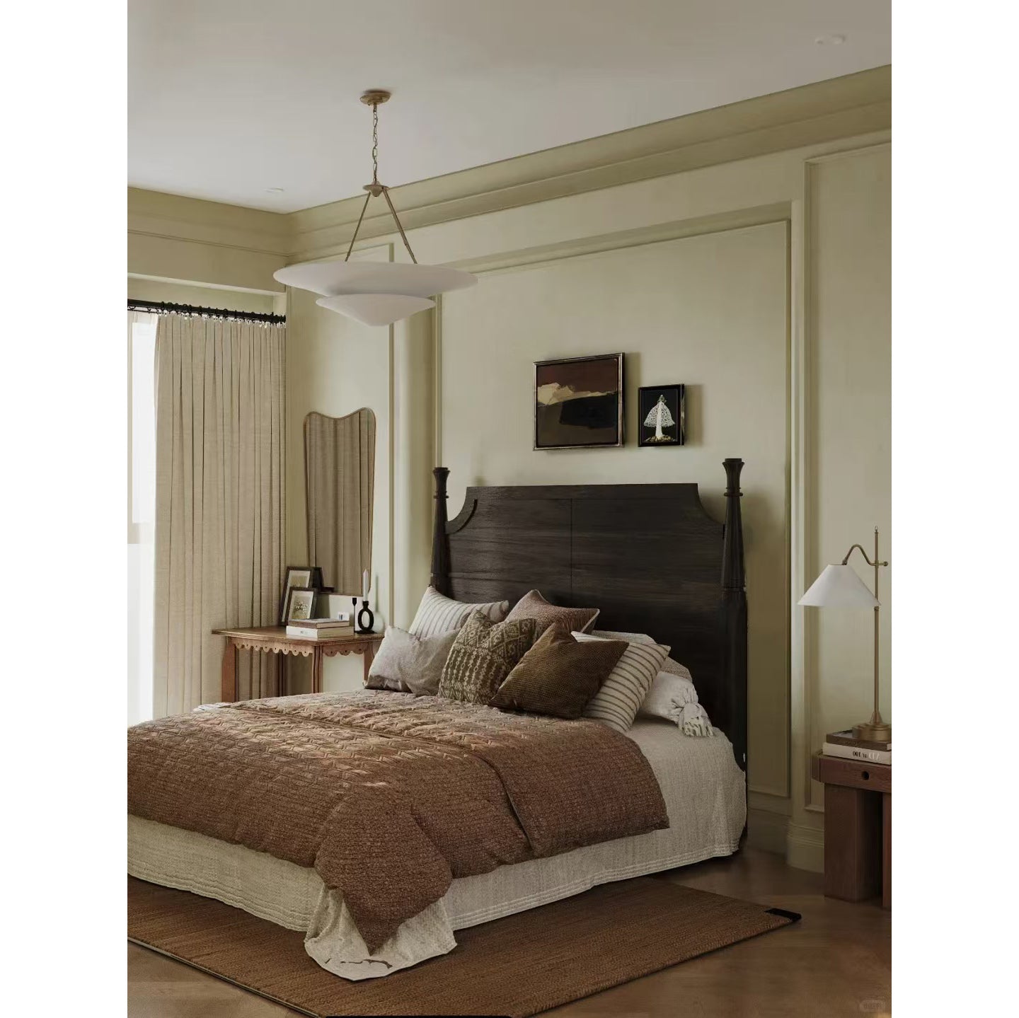 Avinisra Modern Minimalist Brass Metal Chandelier - Lamp Copper