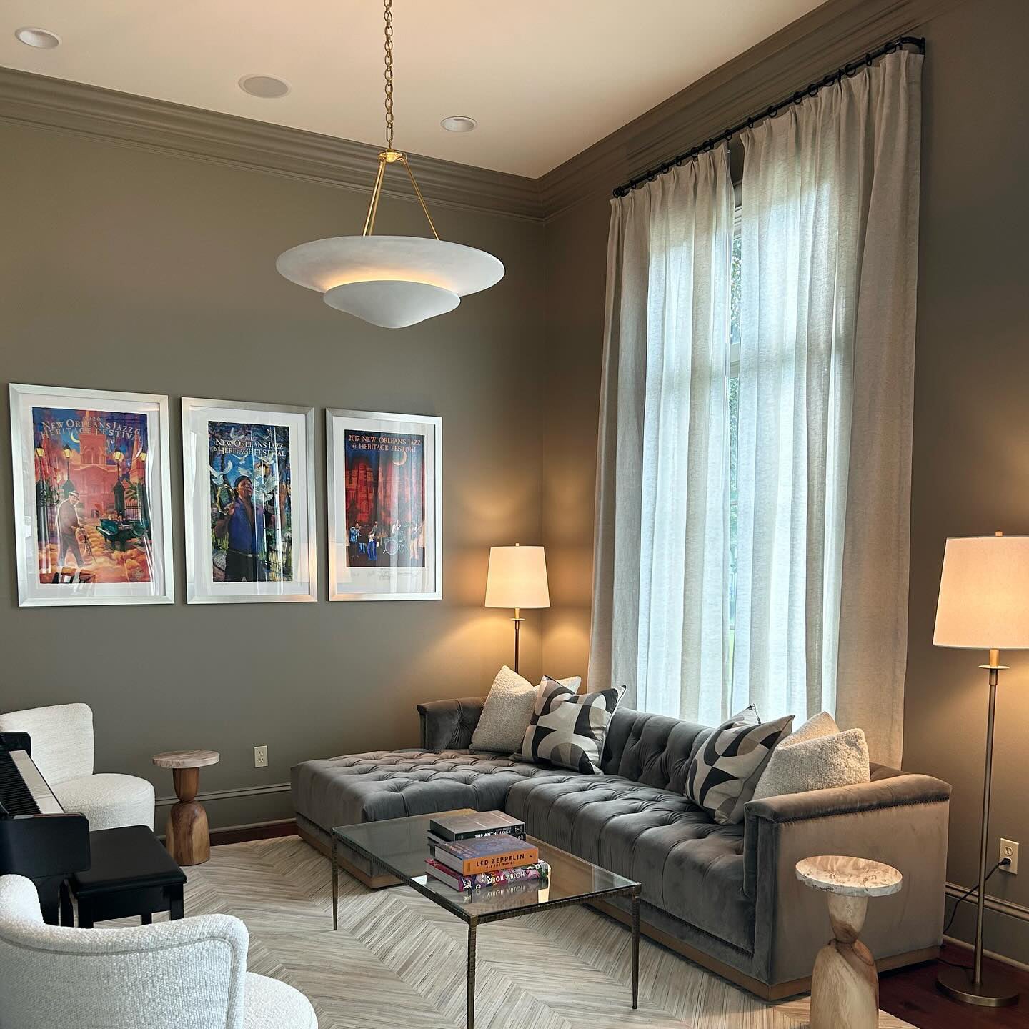 Avinisra Modern Minimalist Brass Metal Chandelier - Lamp Copper