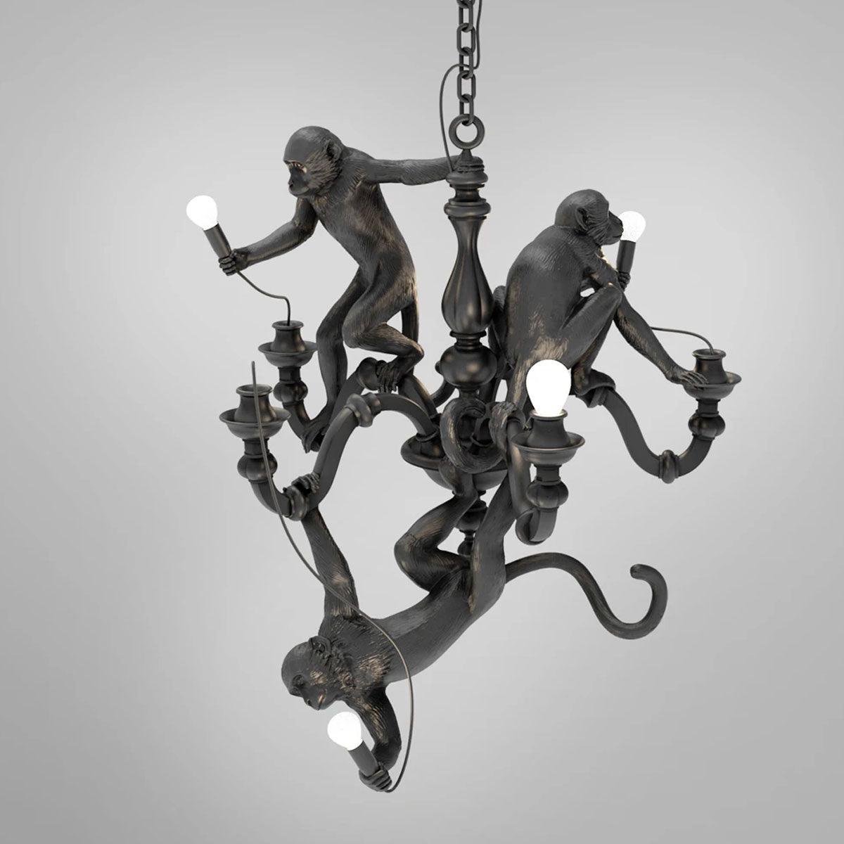 Monkey Chandelier Whimsical Trio - Letslighting