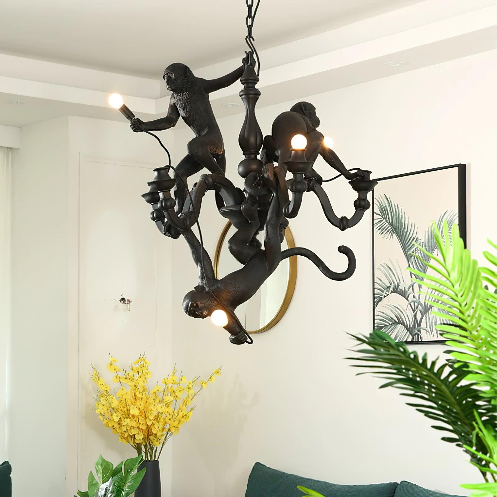 Monkey Chandelier Whimsical Trio - Letslighting