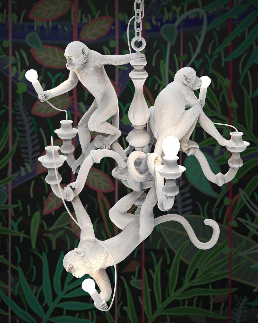 Monkey Chandelier Whimsical Trio - Letslighting