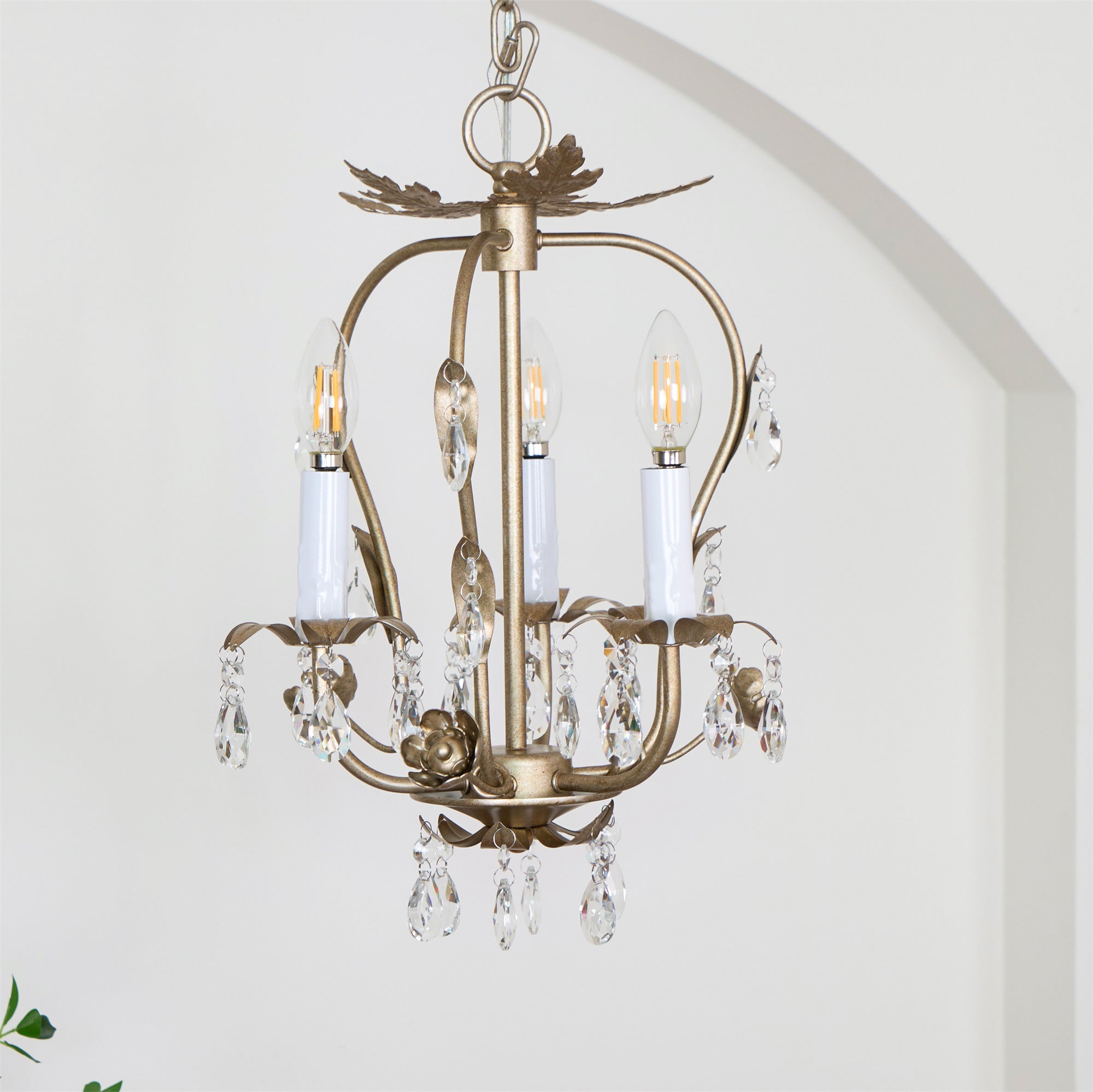 Sylaeara Postmodern Luxury Metal Crystal Chandelier - Lamp Copper