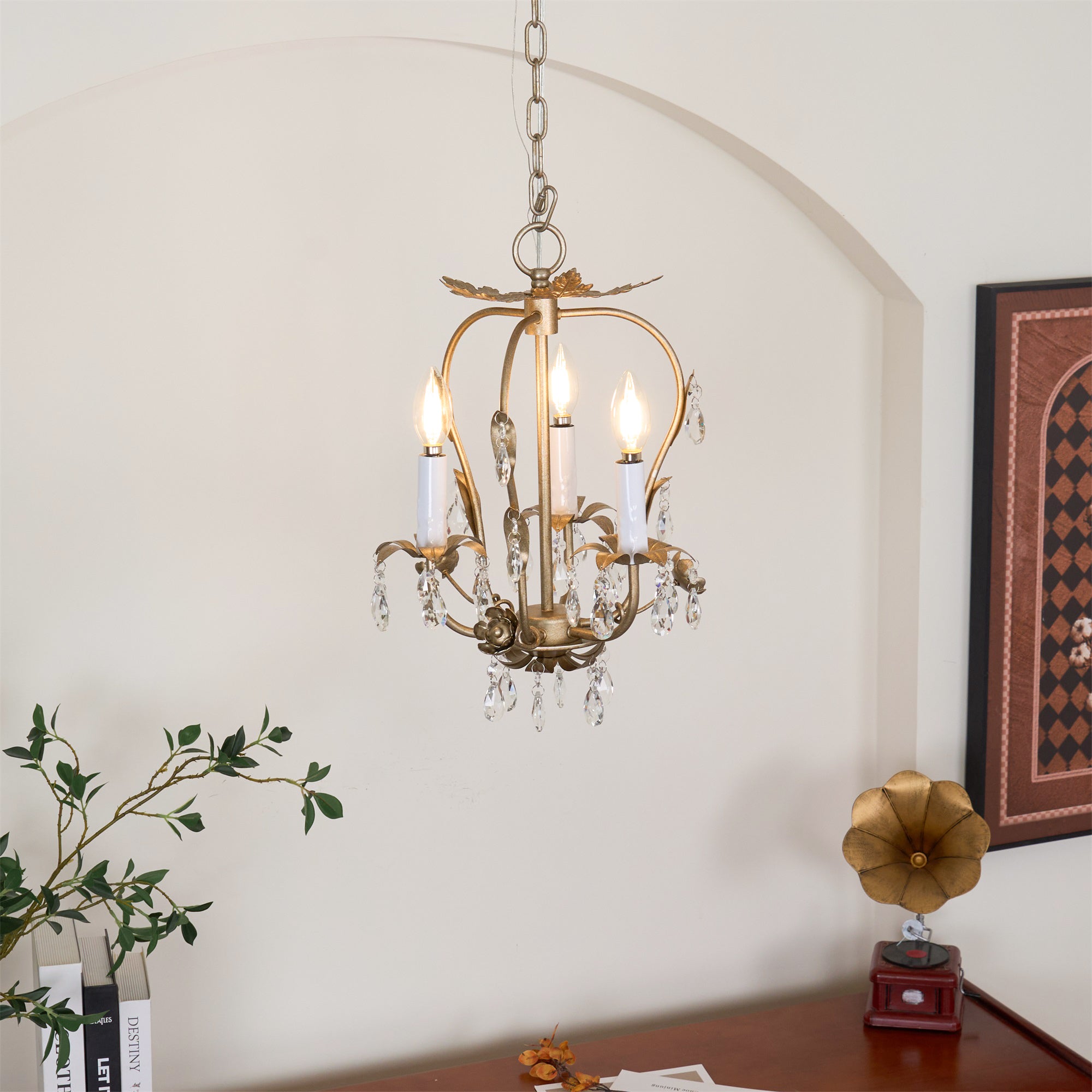 Sylaeara Postmodern Luxury Metal Crystal Chandelier - Lamp Copper