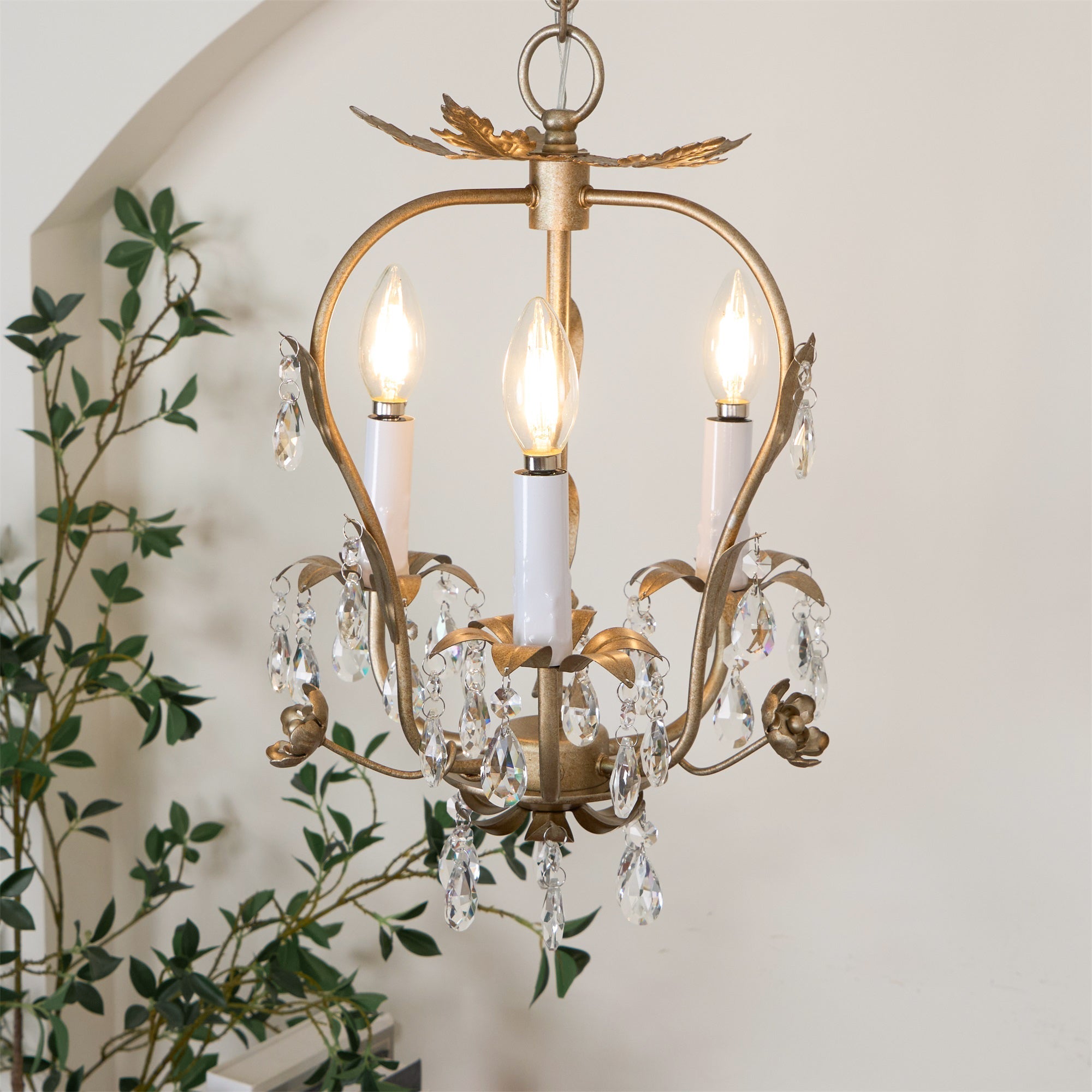 Sylaeara Postmodern Luxury Metal Crystal Chandelier - Lamp Copper