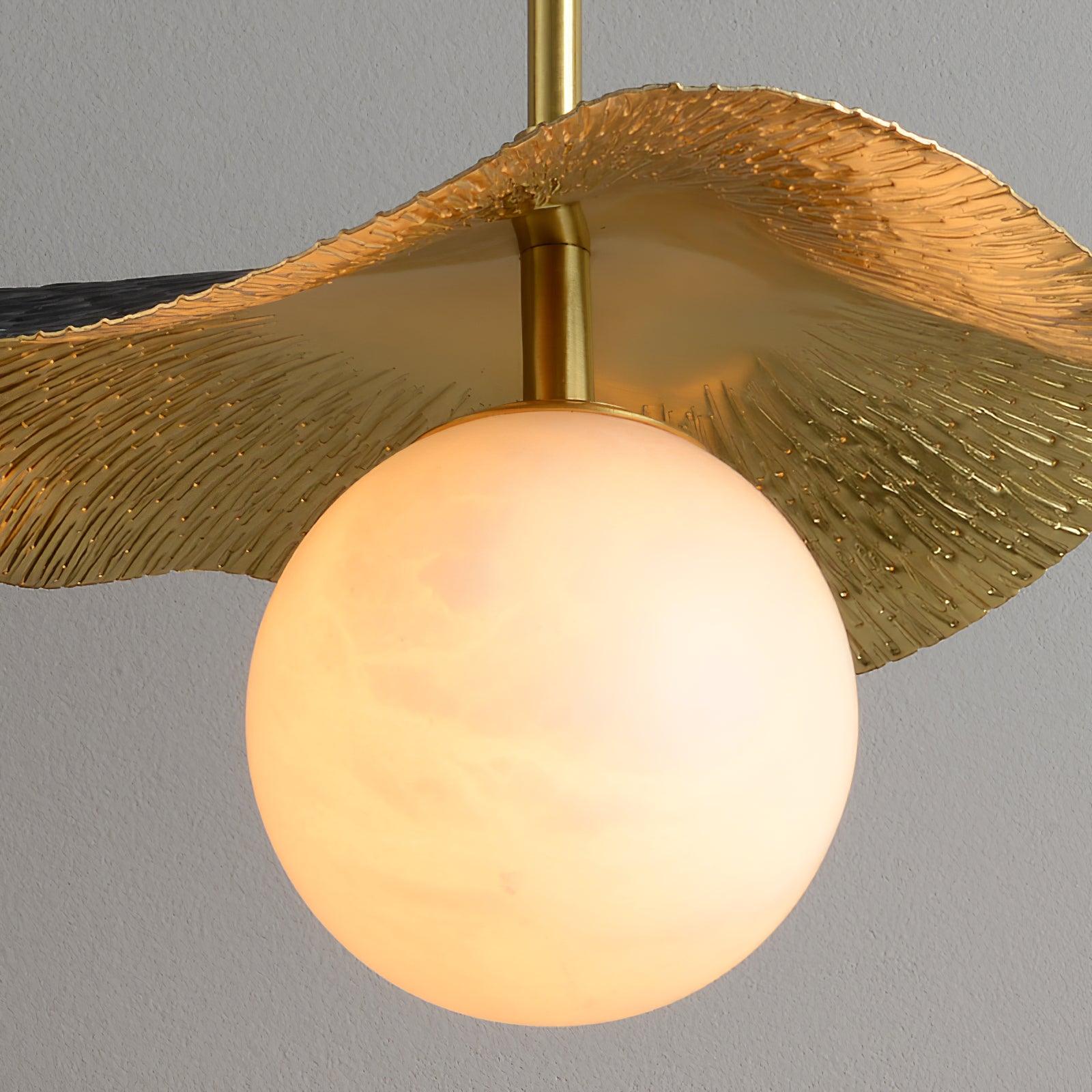 Ivvynen Leaf Canopy Alabaster Pendant Light - Letslighting
