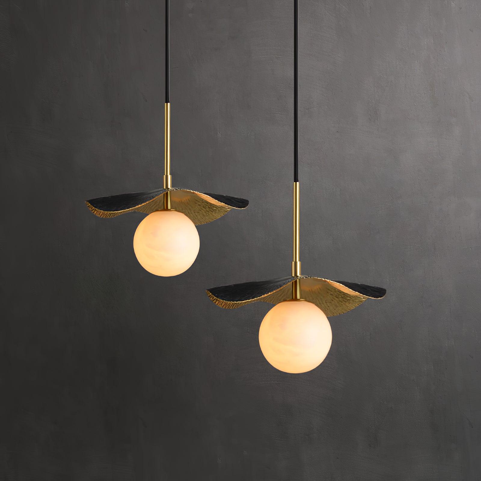 Ivvynen Leaf Canopy Alabaster Pendant Light - Letslighting