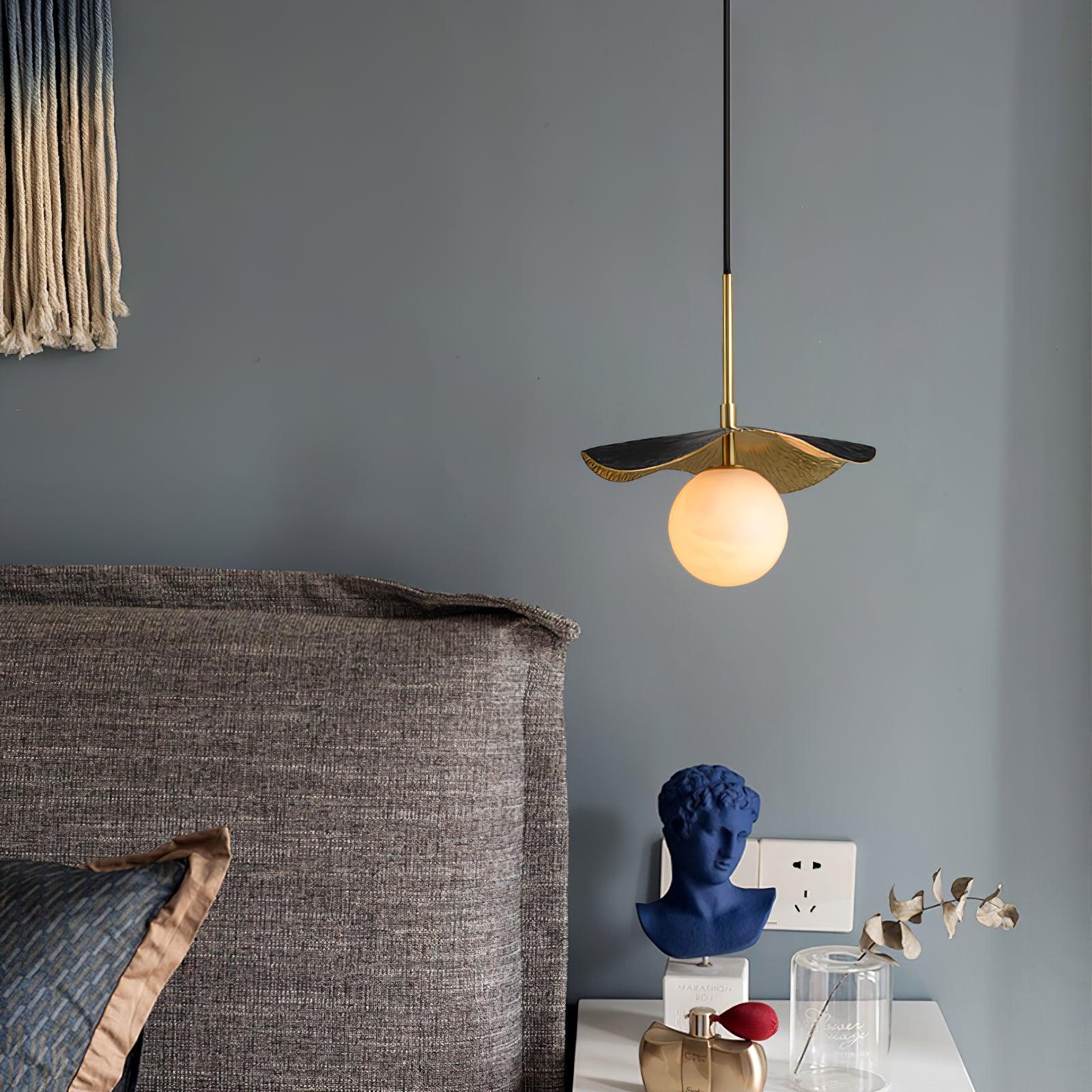 Ivvynen Leaf Canopy Alabaster Pendant Light - Letslighting