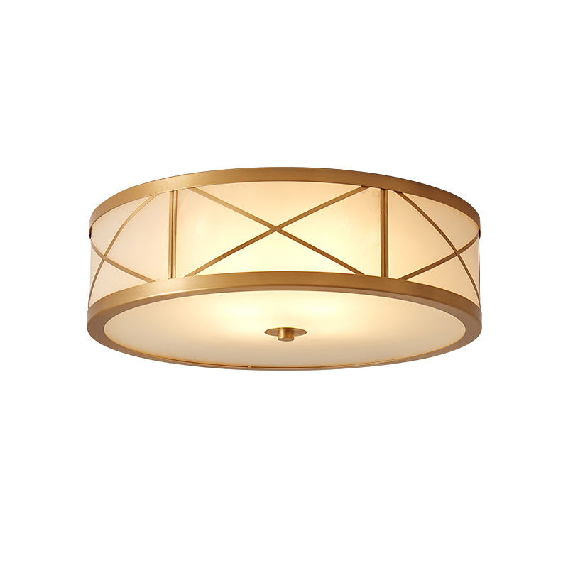 Vovene Modern Minimalist Brass Glass Ceiling Light - Lamp Copper