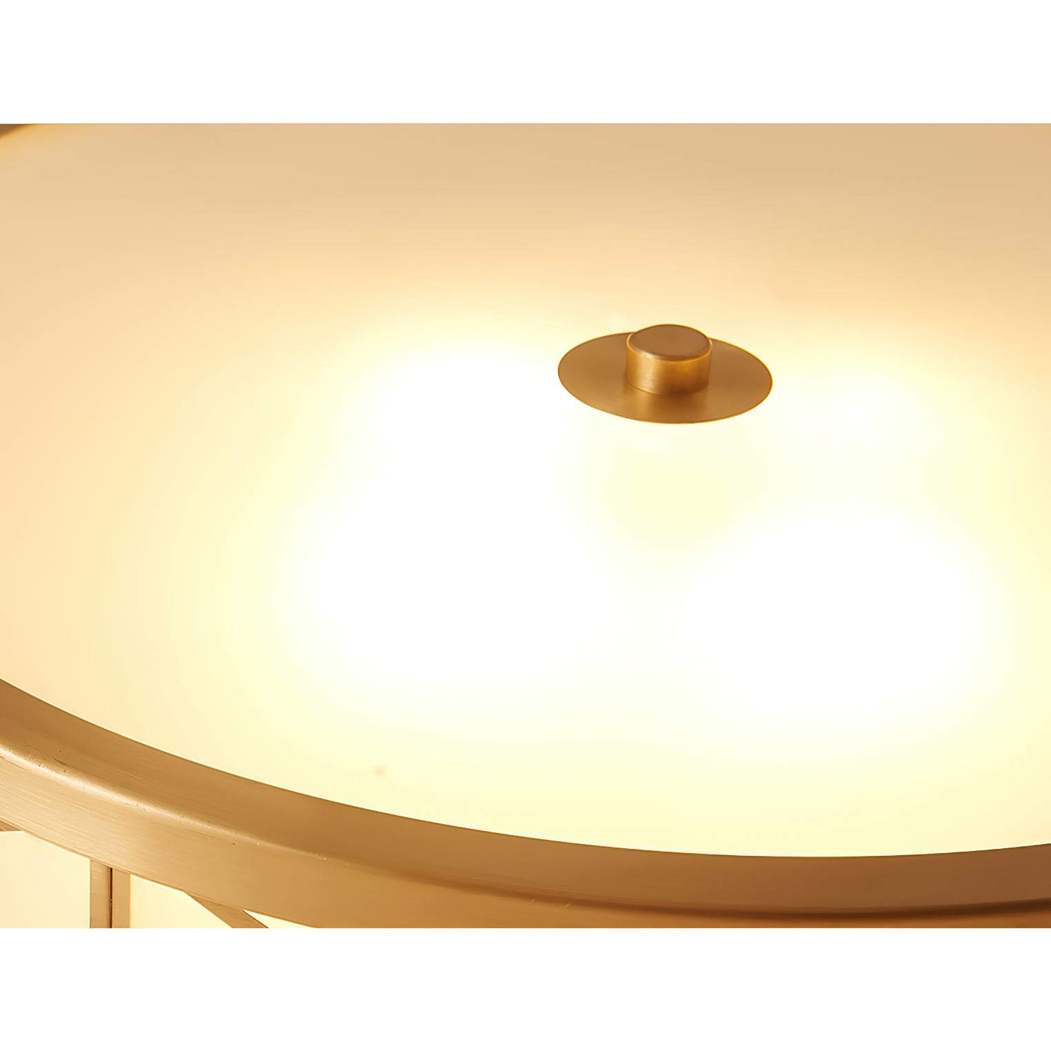 Vovene Modern Minimalist Brass Glass Ceiling Light - Lamp Copper