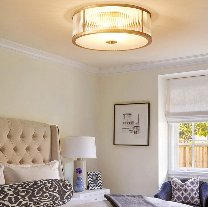 Vovene Modern Minimalist Brass Glass Ceiling Light - Lamp Copper