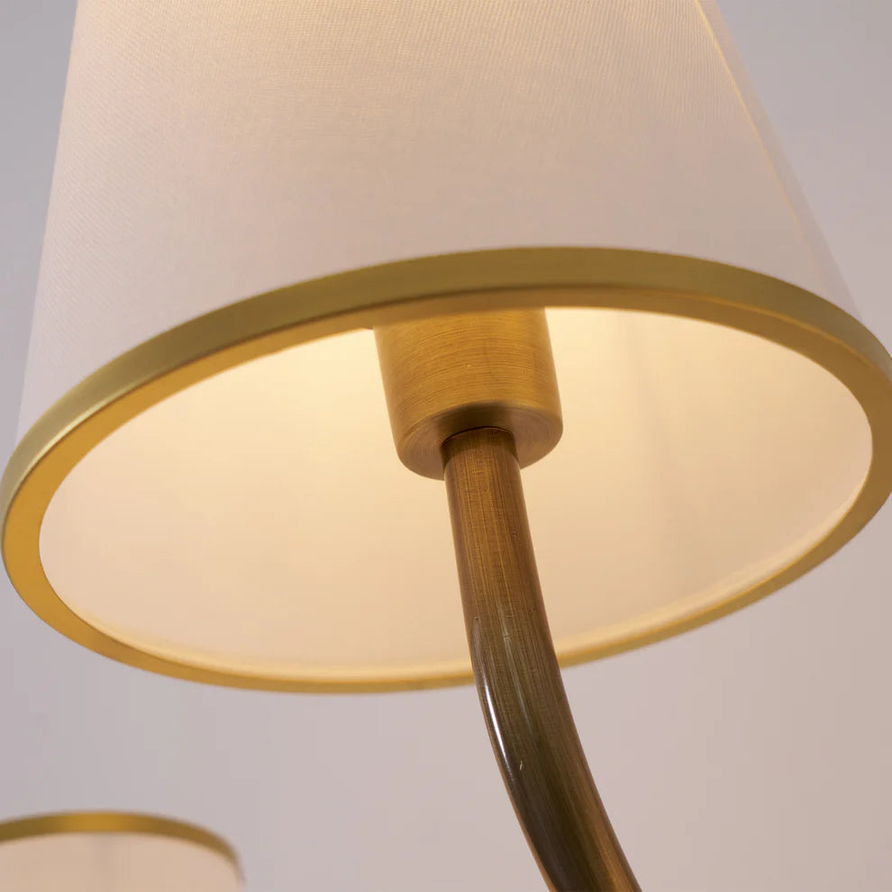 Epoch Vintage Classical Brass Fabric Wall Light Bedroom Hallway Living Room