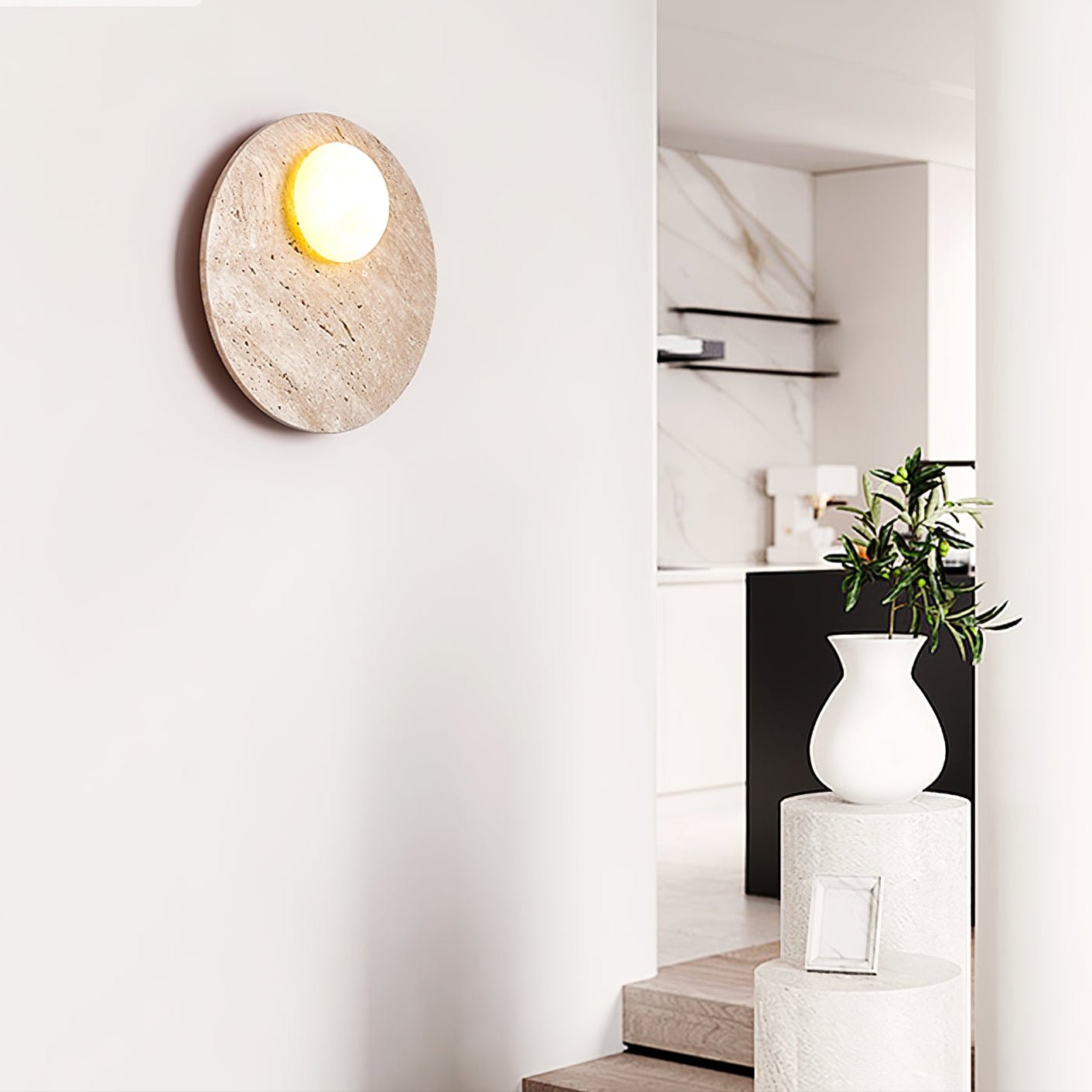 Vizoriel Travertine Wall Light - Letslighting