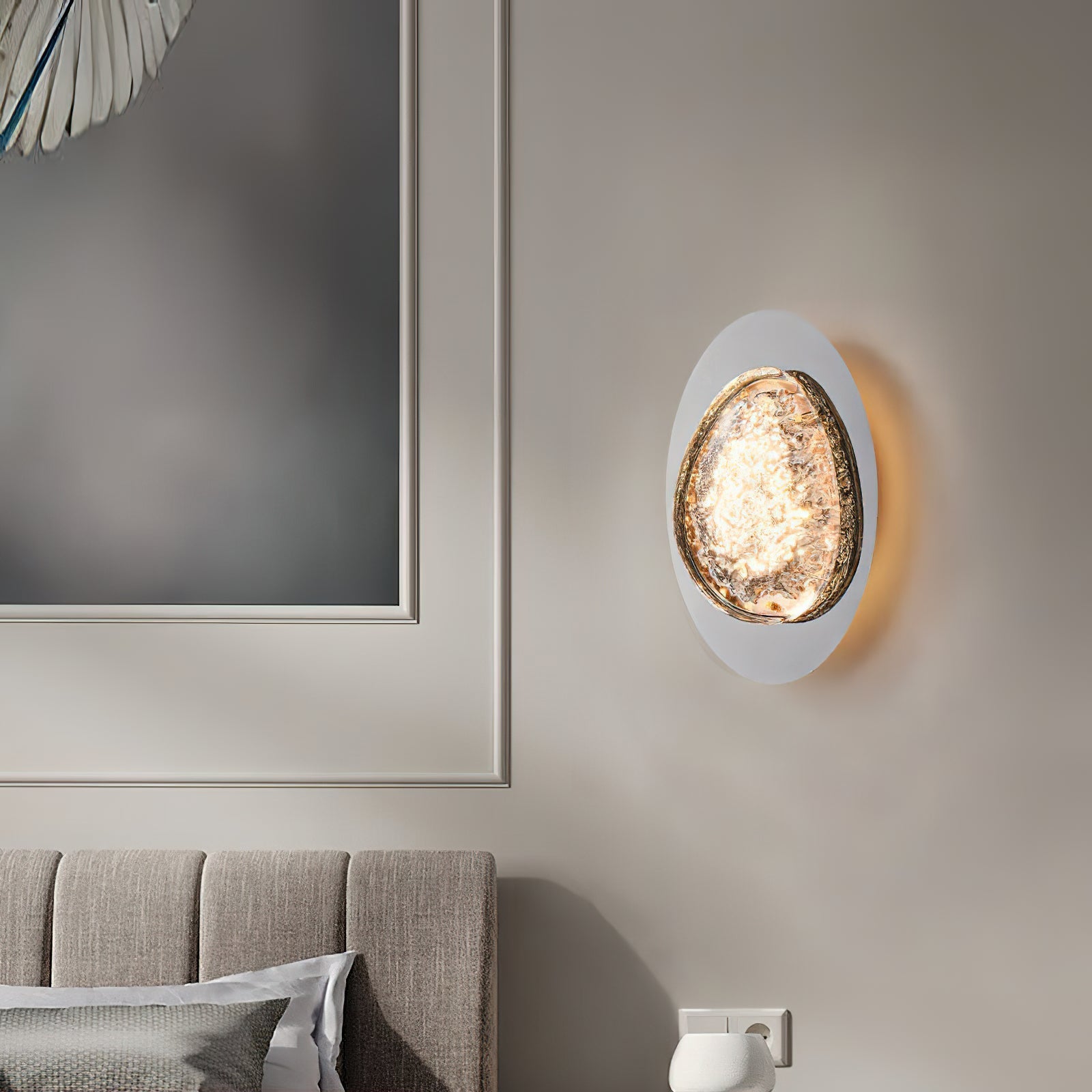 Alsolia Modern Minimalist Metal Sconce Wall Lamp - Lamp Copper