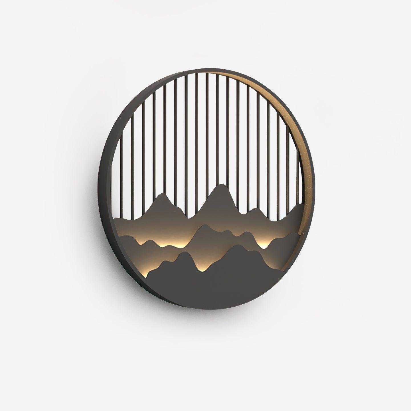 Mountain Wall Lamp Outdoor Circular Silhouette - Letslighting