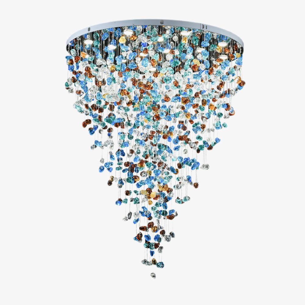 Veshaa Postmodern Luxury Stone Crystal Chandelier - Blowlighting