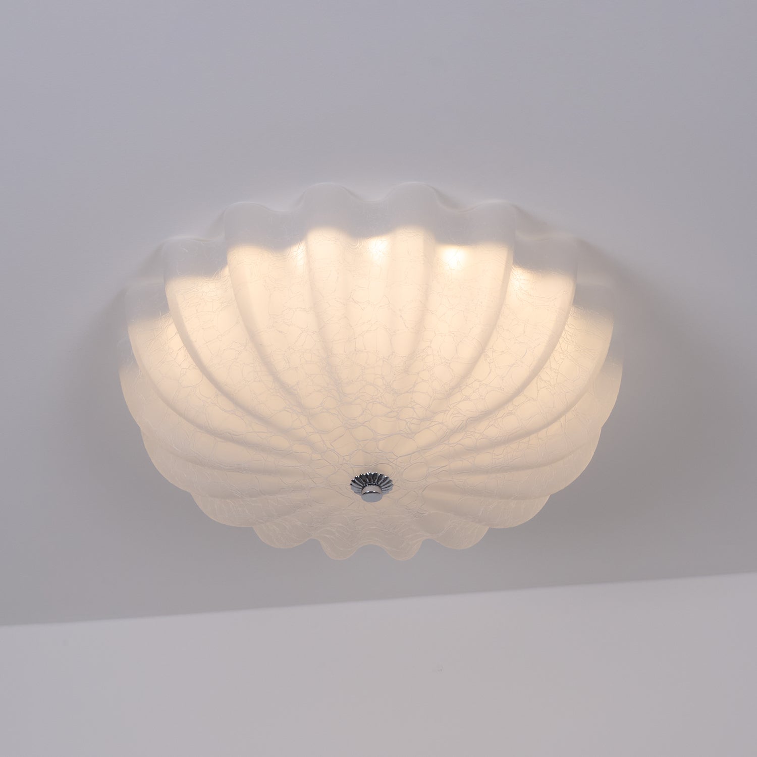 Aurora Ceiling Lamp Murano Blown Glass Shell Inspired - Blowlighting