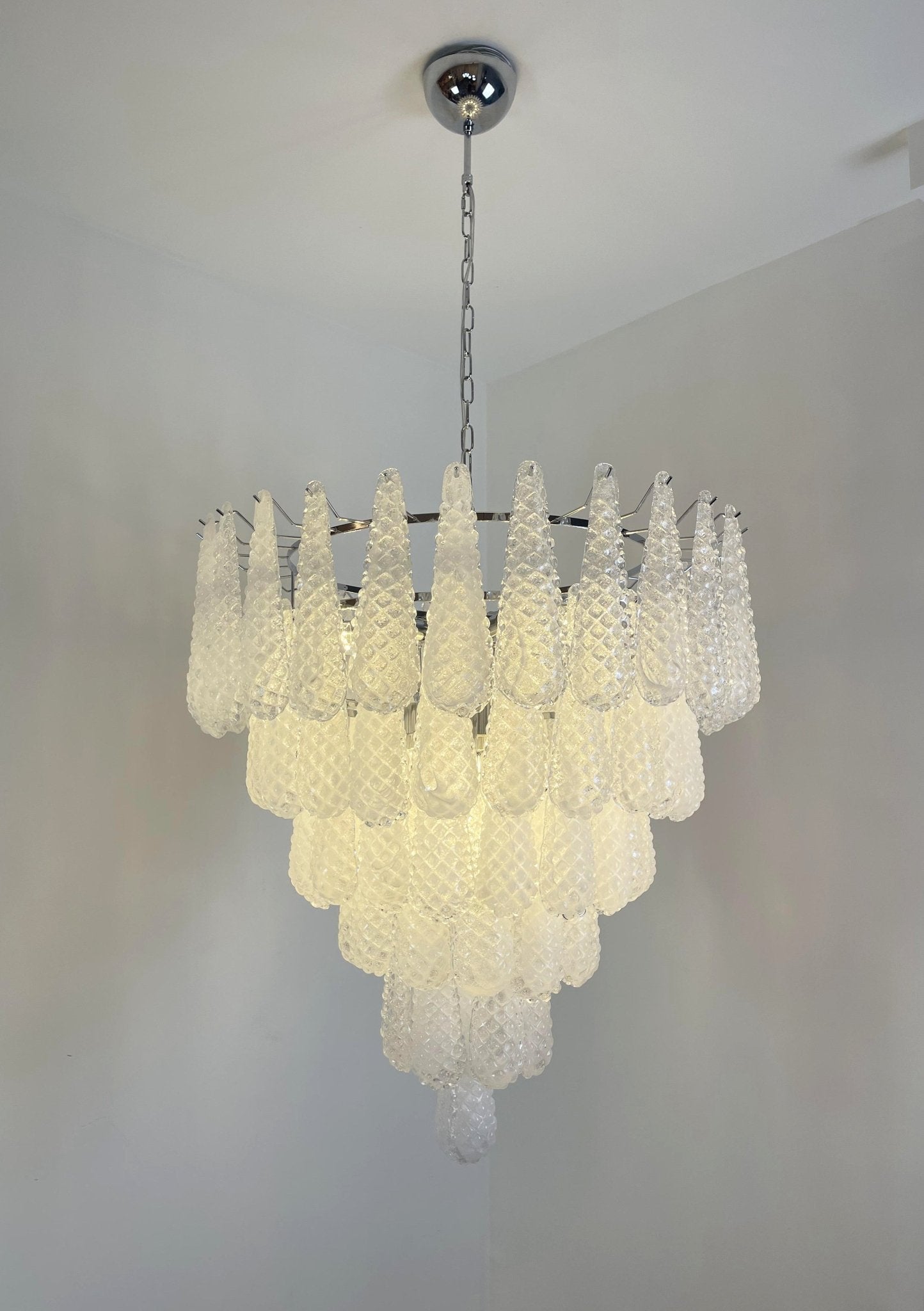 Aurora Chandelier Pinecone Murano Glass Textured Luxury - Letslighting