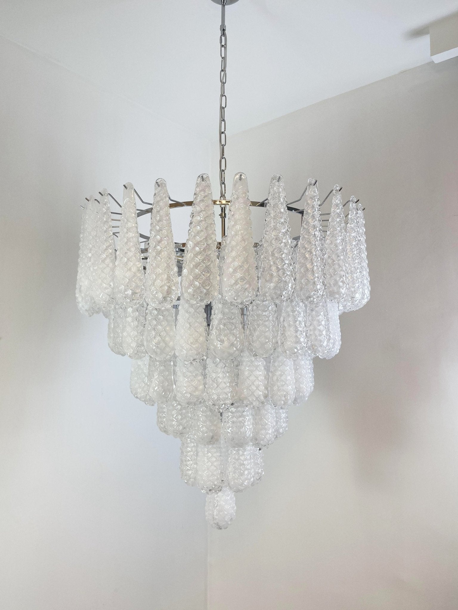 Aurora Chandelier Pinecone Murano Glass Textured Luxury - Letslighting