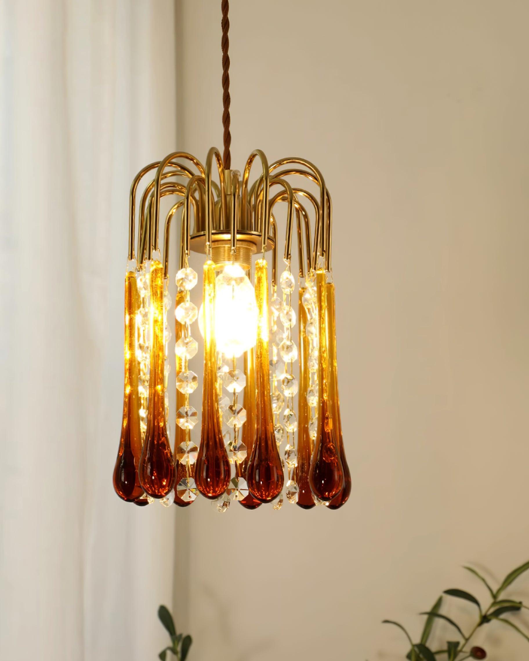 Murano Waterfall Crystal Tier Pendant Light - Letslighting