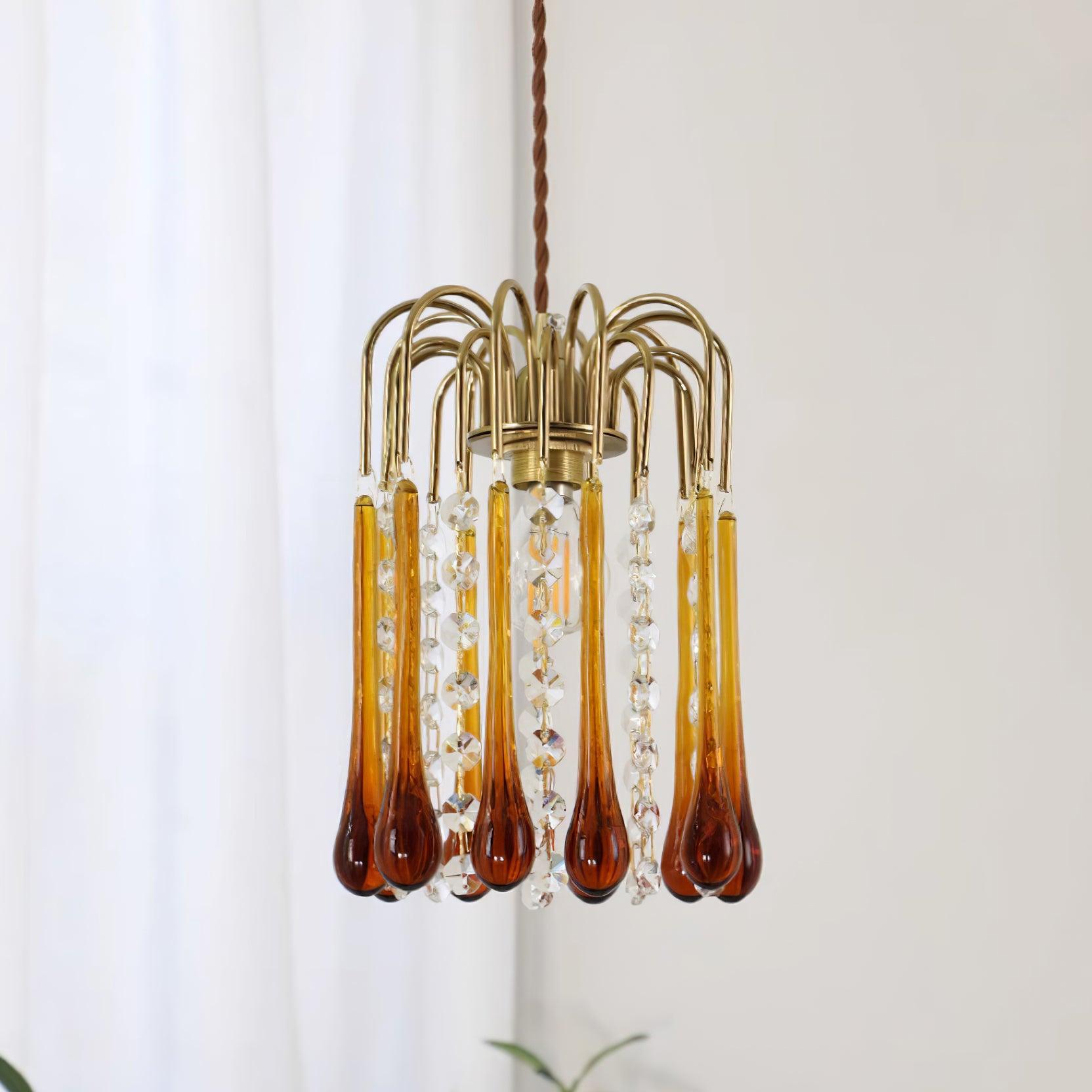 Murano Waterfall Crystal Tier Pendant Light - Letslighting