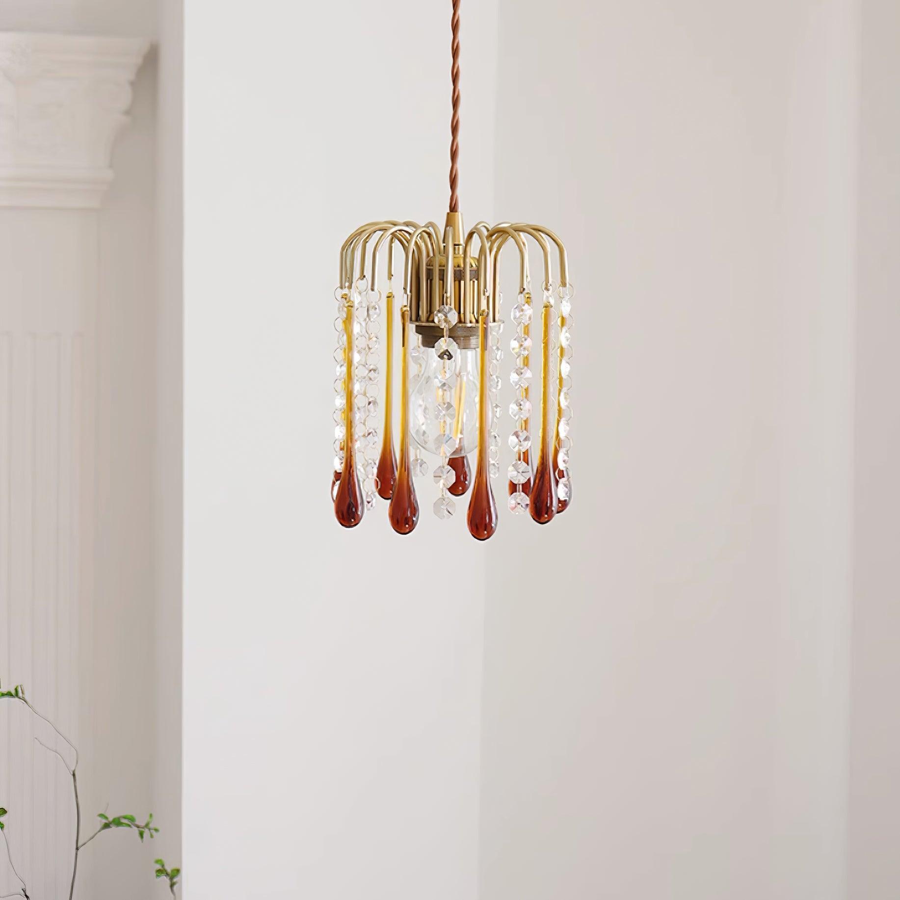 Murano Waterfall Crystal Tier Pendant Light - Letslighting