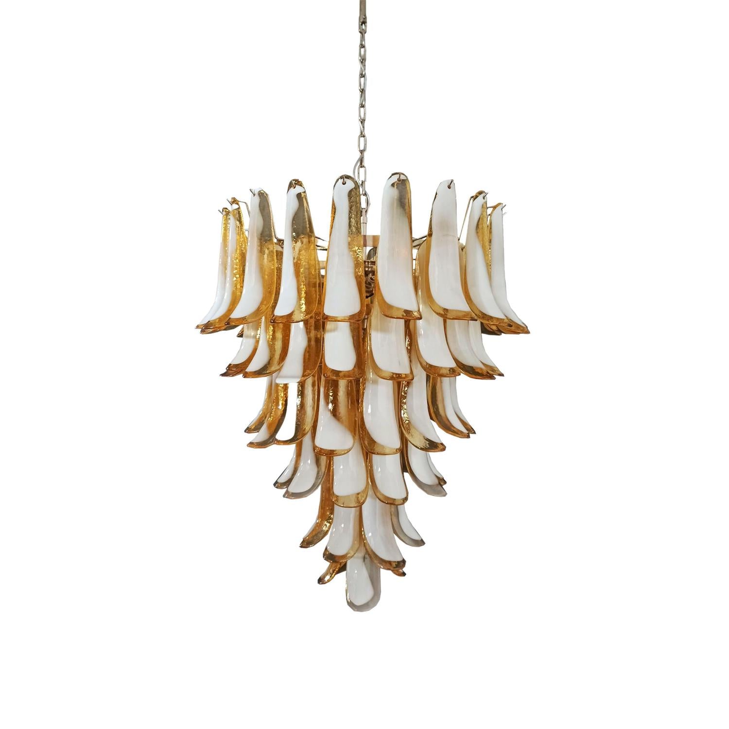 Alsorisra Postmodern Luxury Petal Glass Chandelier - Lamp Copper