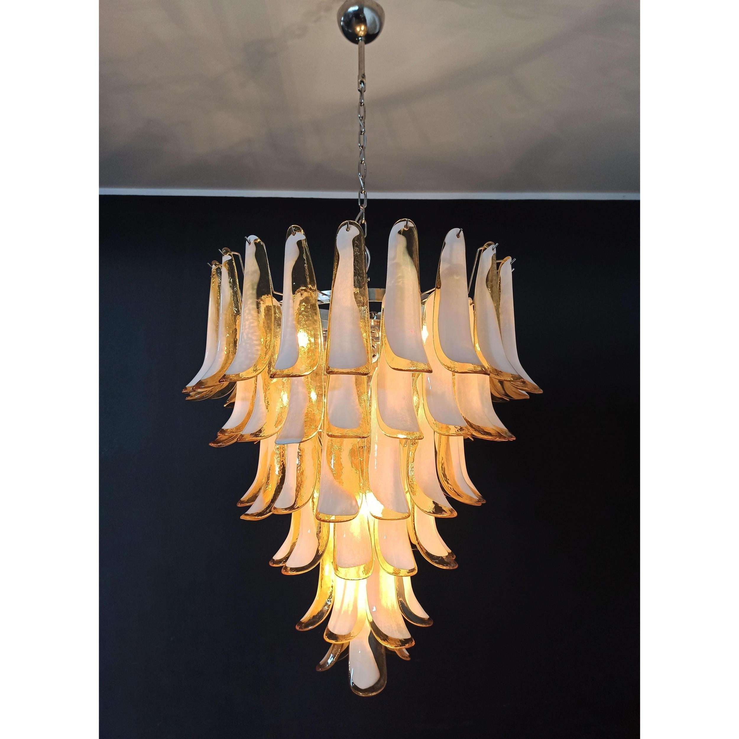 Alsorisra Postmodern Luxury Petal Glass Chandelier - Lamp Copper
