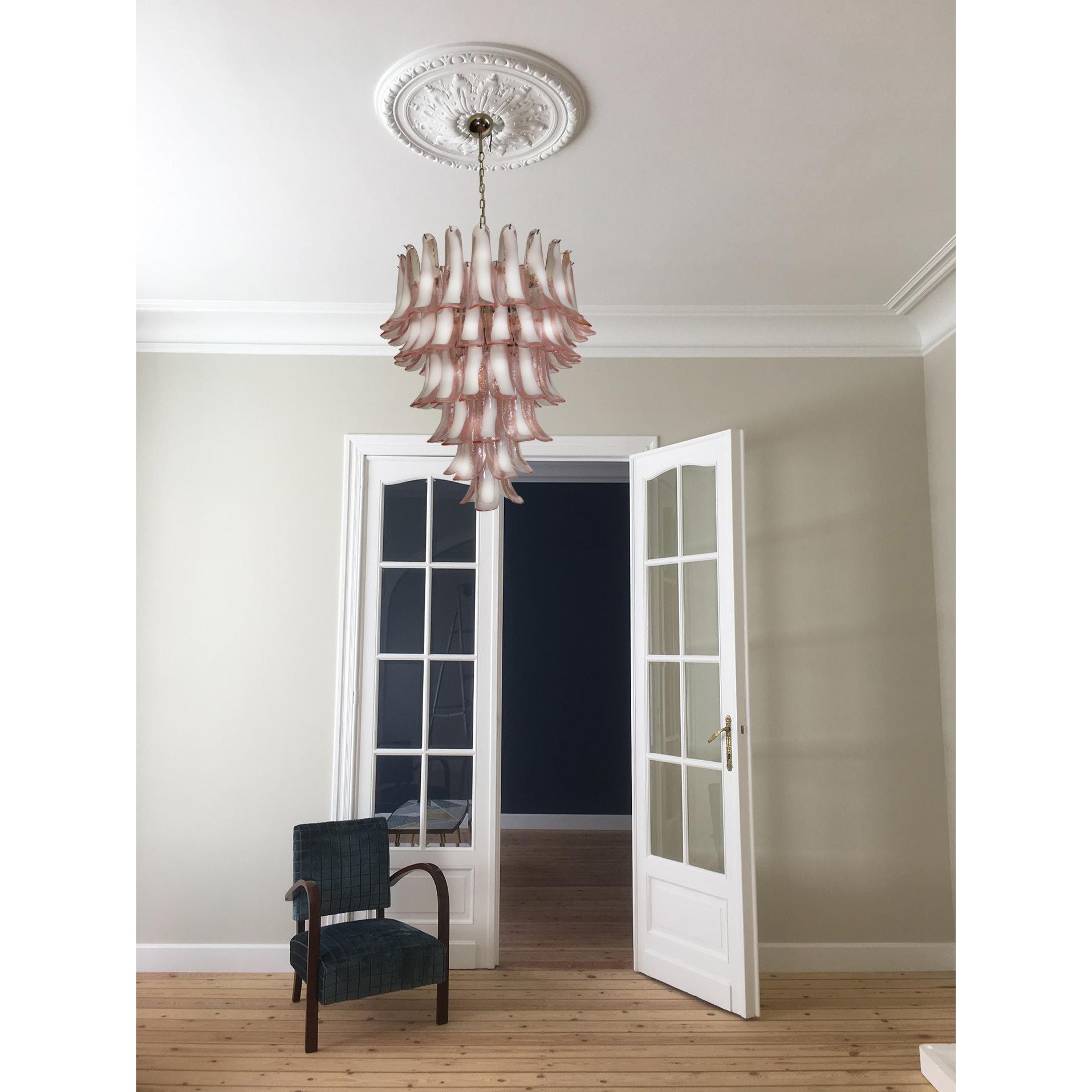 Alsorisra Postmodern Luxury Petal Glass Chandelier - Lamp Copper