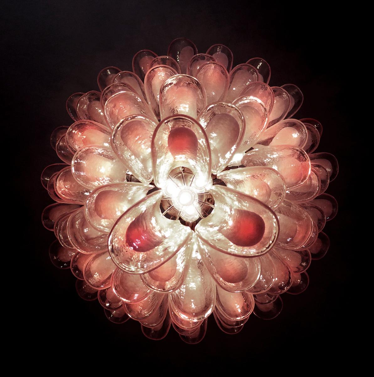 Alsorisra Postmodern Luxury Petal Glass Chandelier - Lamp Copper