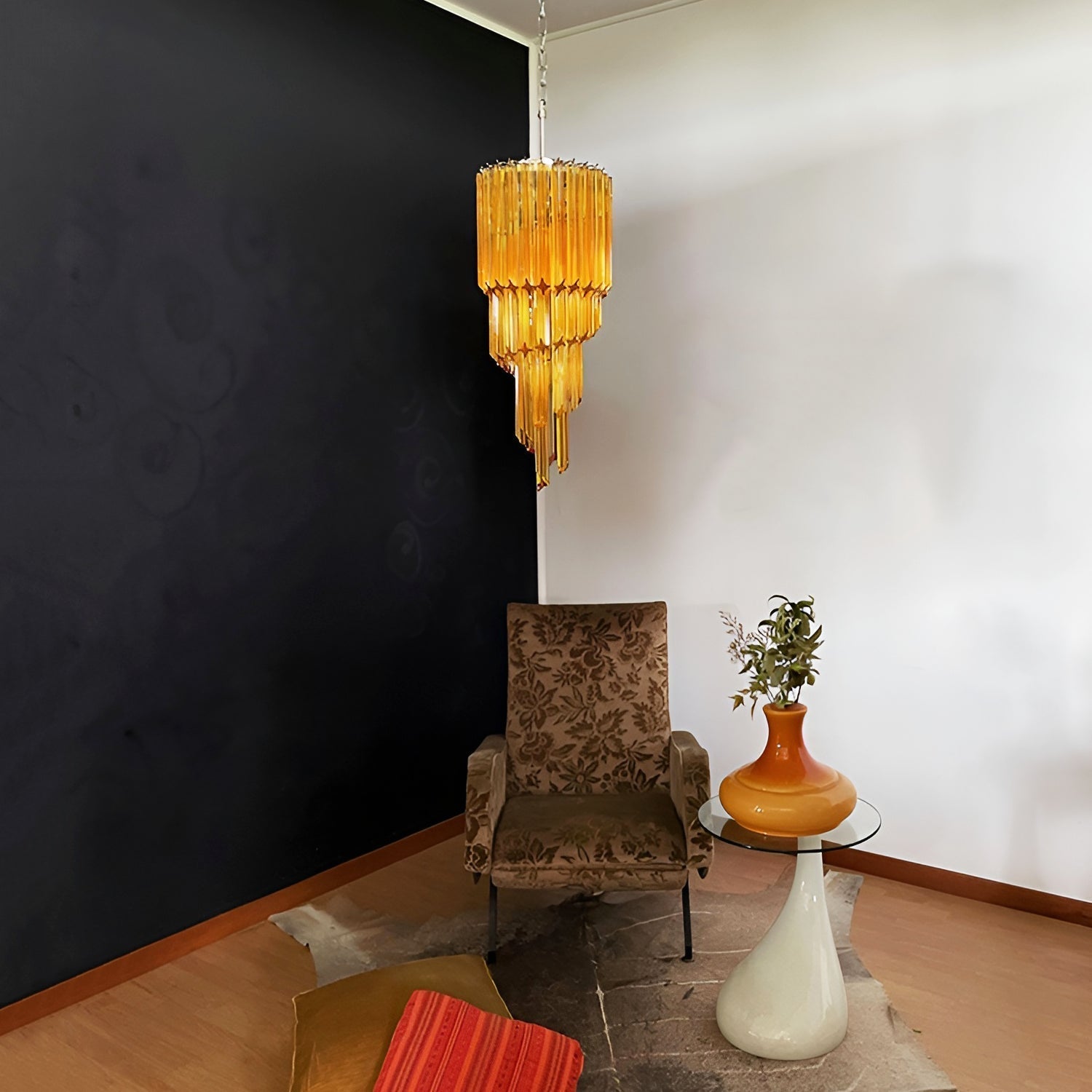 Aurora Chandelier Spiral Pink Prism Tiered - Letslighting